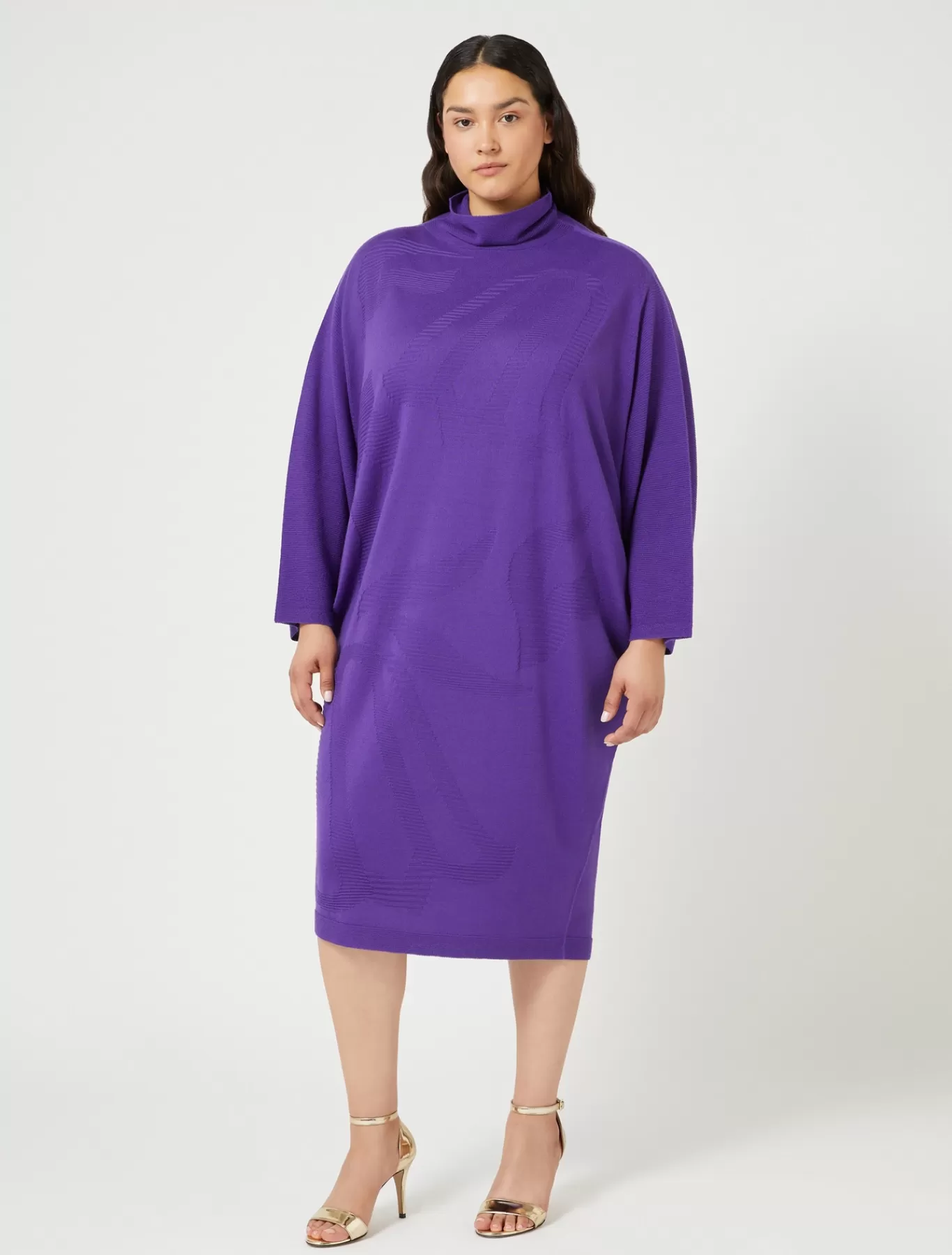 Marina Rinaldi Robes | Robes>Robe en laine mélangée VIOLET