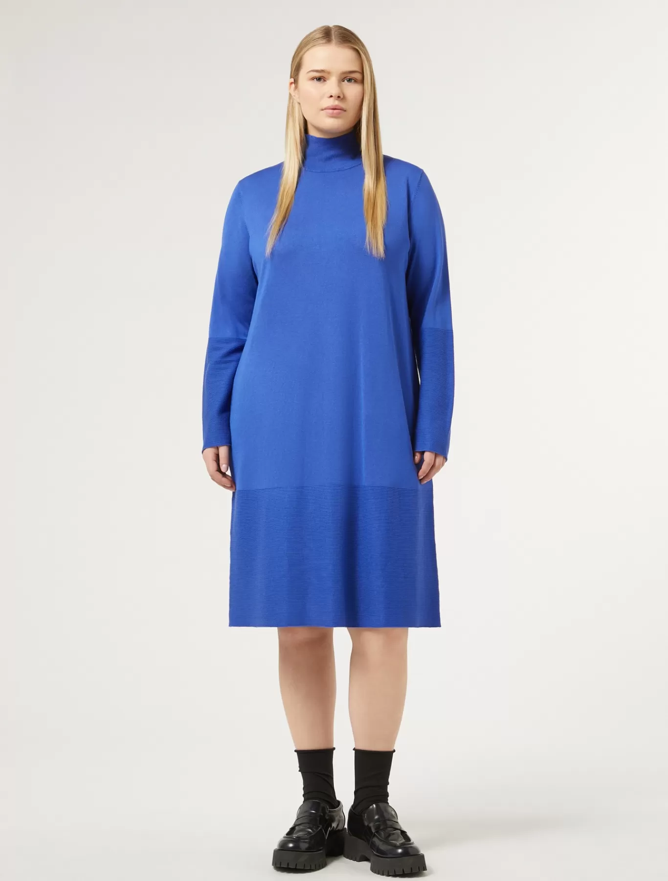 Marina Rinaldi Robes | Robes>Robe en viscose stretch BLEUET