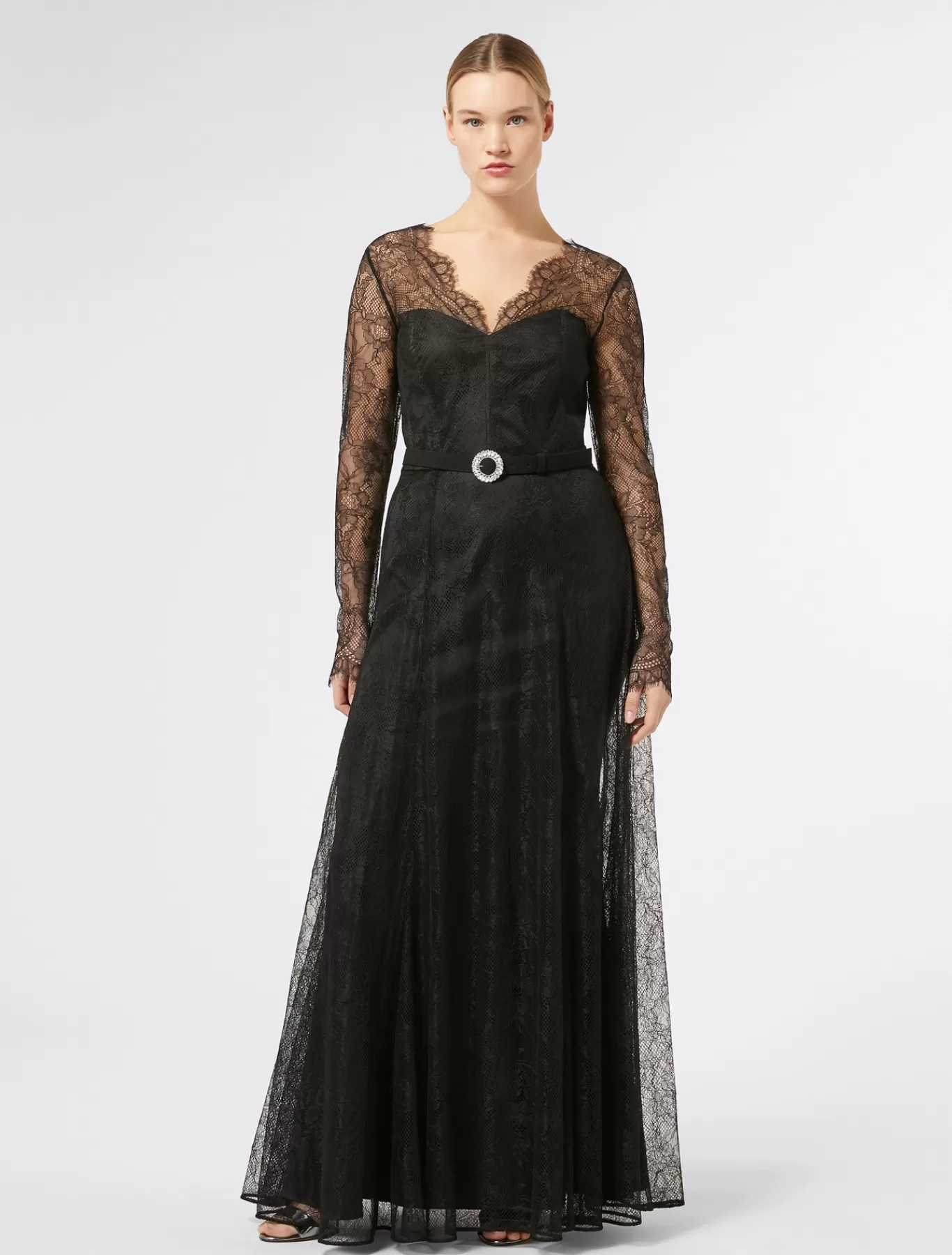 Marina Rinaldi Marina Rinaldi By Zuhair Murad>Robe longue en dentelle NOIR