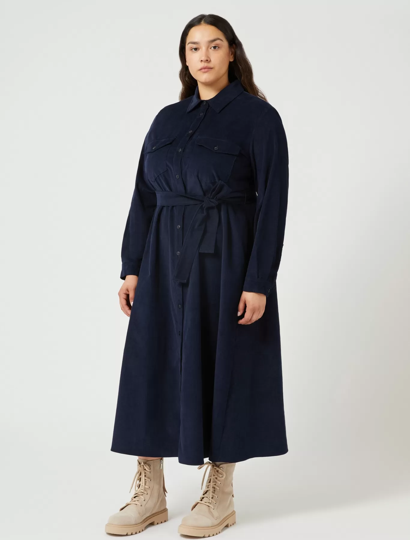 Marina Rinaldi Robes | Robes>Robe longue en velours BLEU