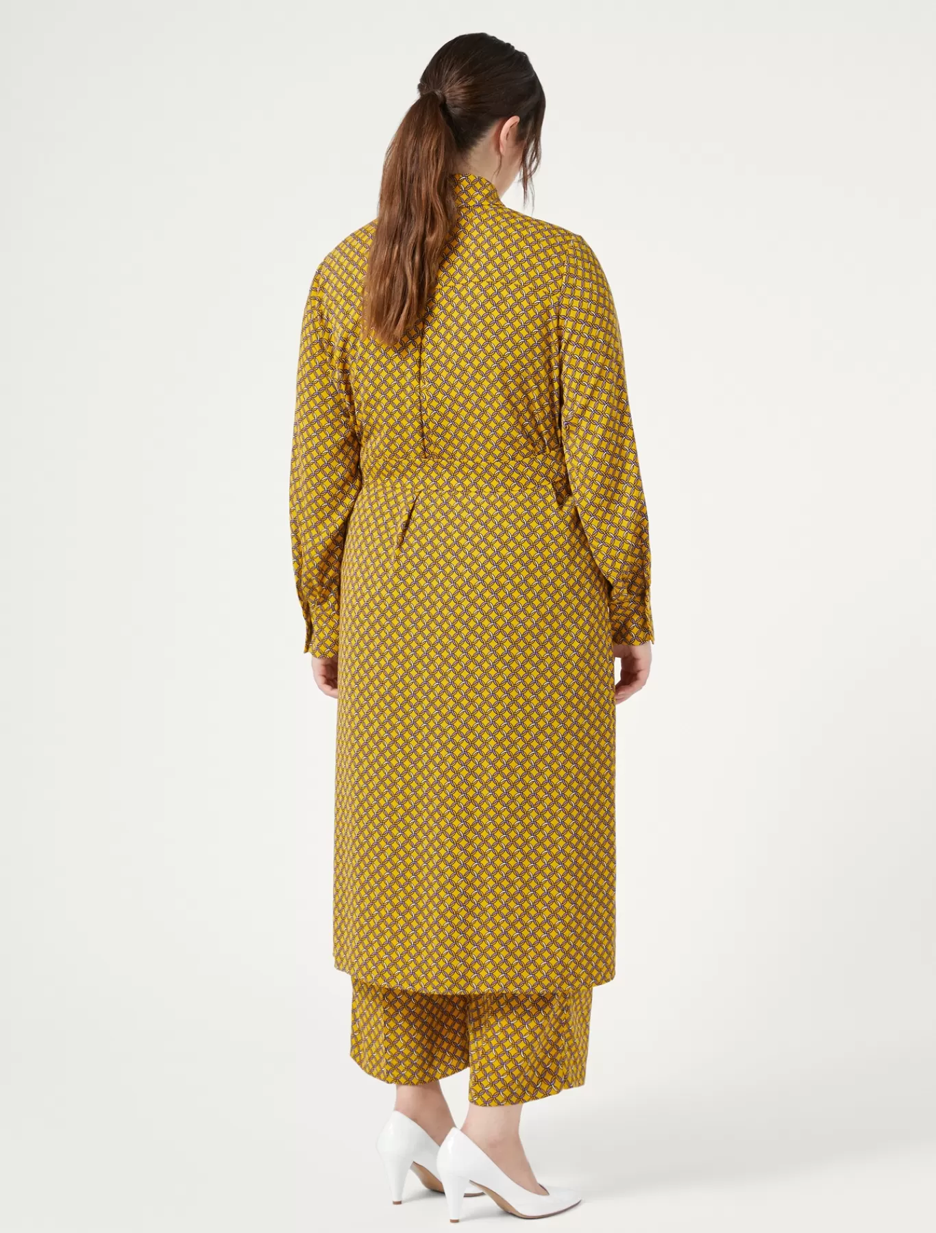 Marina Rinaldi Robes | Robes>Robe-chemise en cady JAUNE