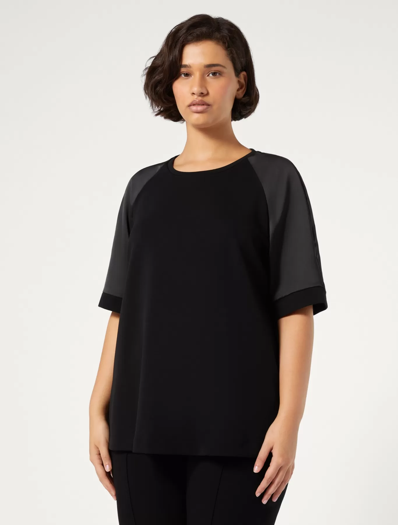 Marina Rinaldi Hauts & T-shirts | Hauts & T-shirt>Sweat-shirt en jersey NOIR