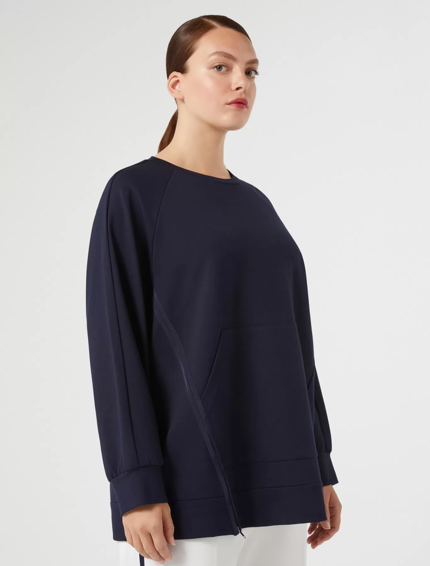 Marina Rinaldi Hauts & T-shirts | Hauts & T-shirt>Sweat-shirt en jersey BLEUNUIT