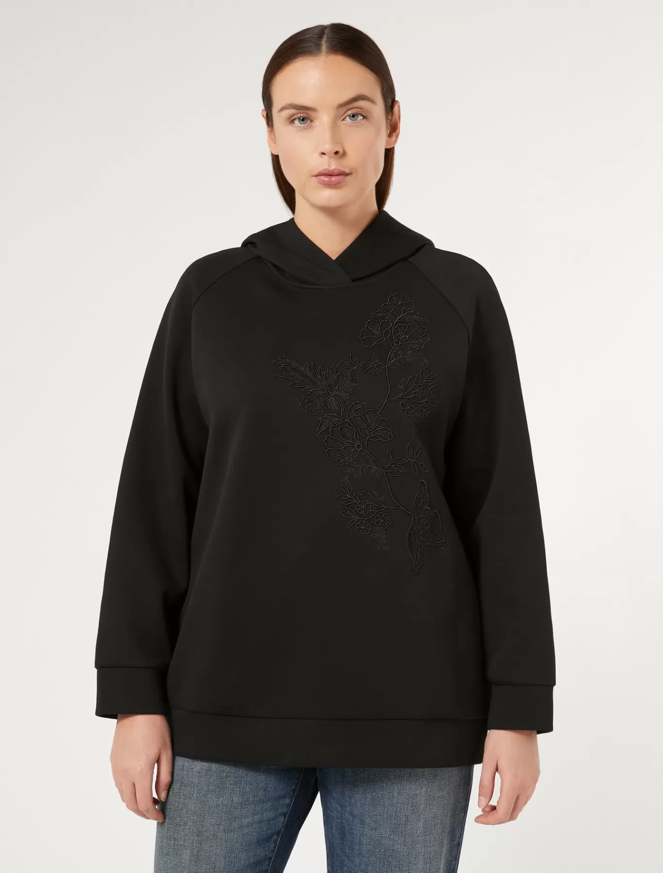 Marina Rinaldi Hauts & T-shirts | Hauts & T-shirt>Sweat-shirt en jersey interlock NOIR