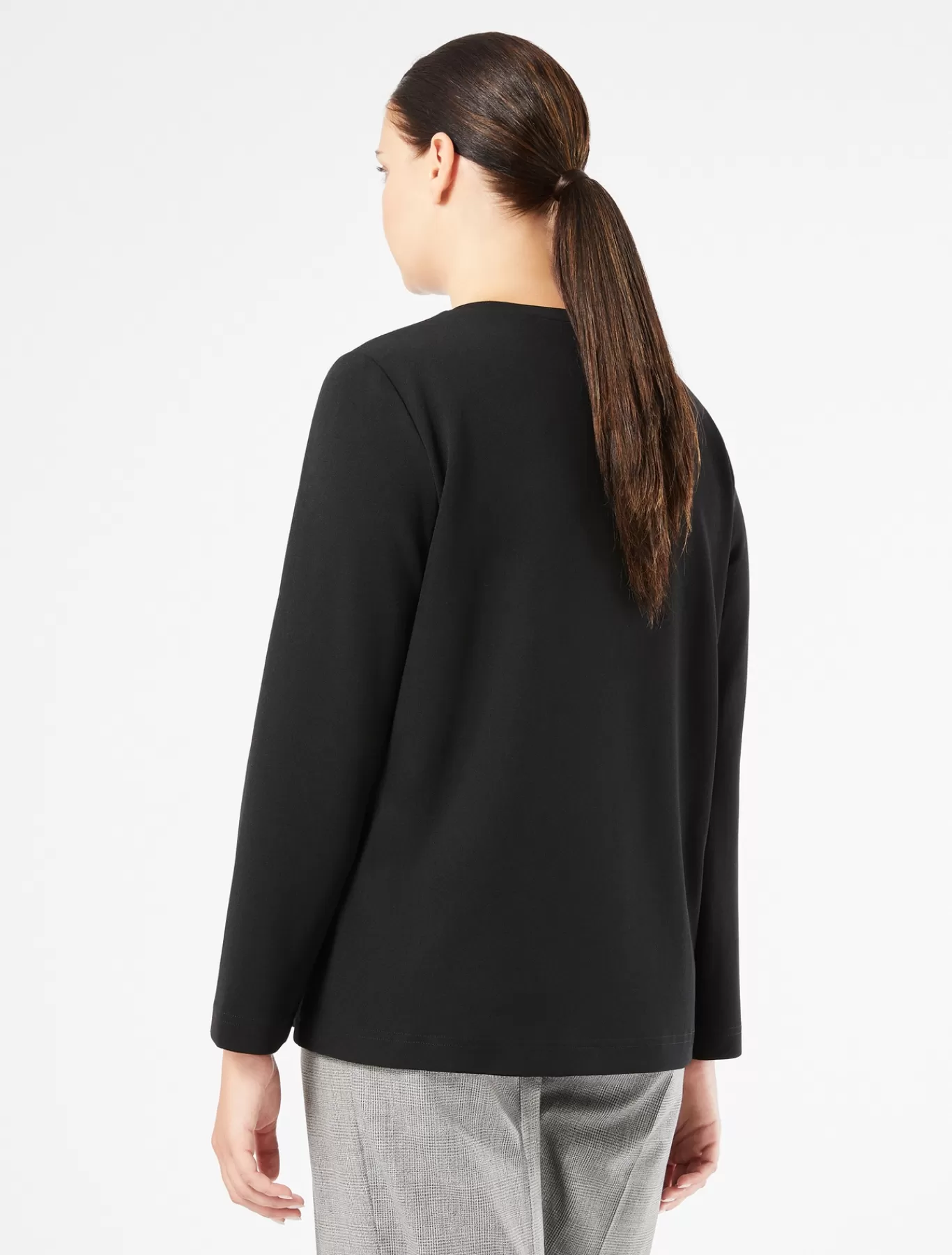 Marina Rinaldi Hauts & T-shirts | Hauts & T-shirt>Sweat-shirt en scuba crêpe NOIR