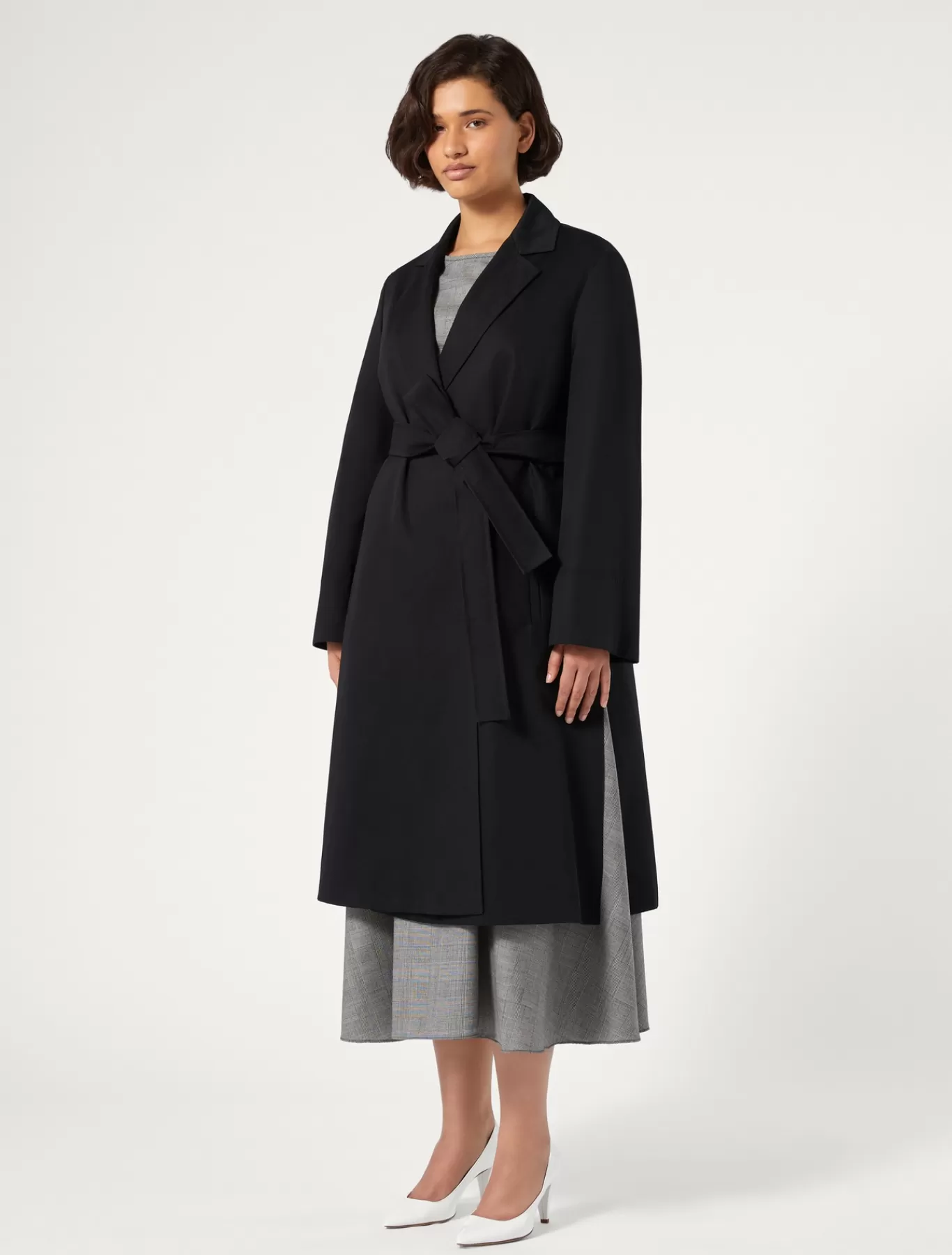 Marina Rinaldi Manteaux & Imperméables | Manteaux & Imperméables>Trench-coat en gabardine imperméable NOIR