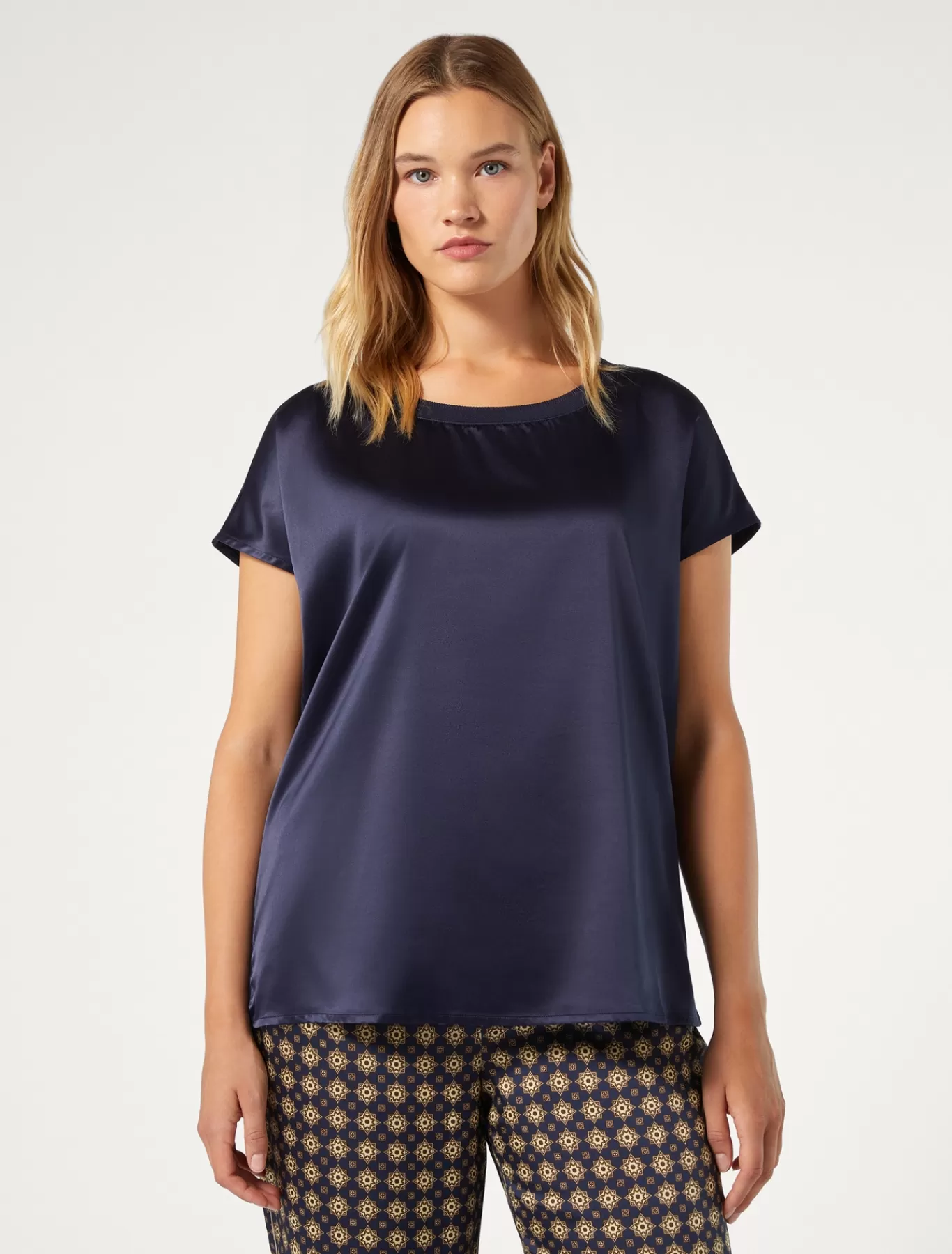 Marina Rinaldi Hauts & T-shirts | Hauts & T-shirt>T-shirt en crêpe de jersey BLEU