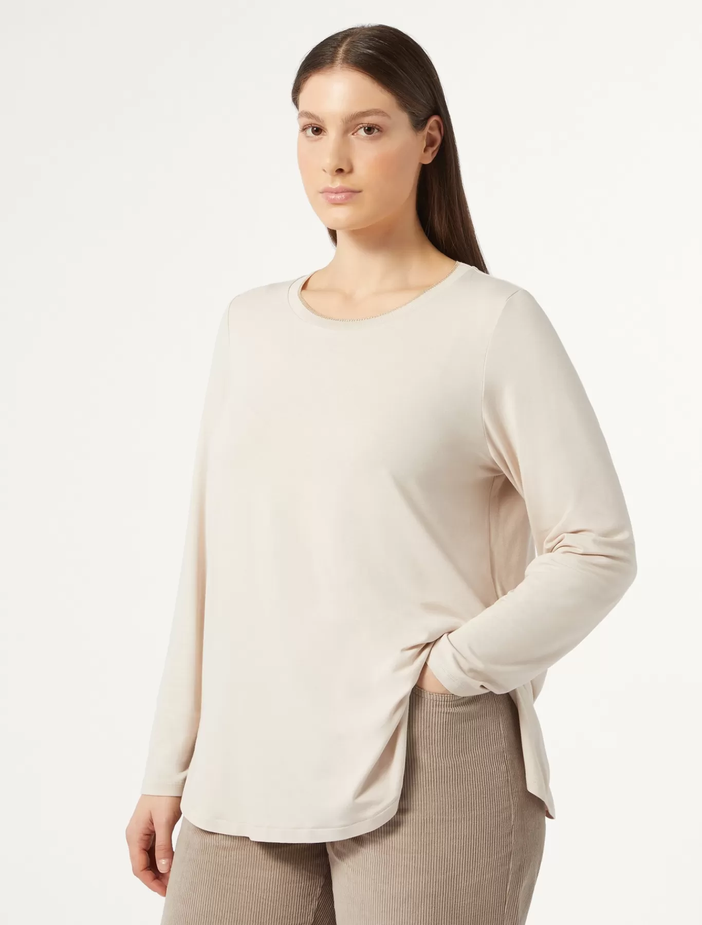 Marina Rinaldi Hauts & T-shirts | Hauts & T-shirt>T-shirt en jersey BEIGE