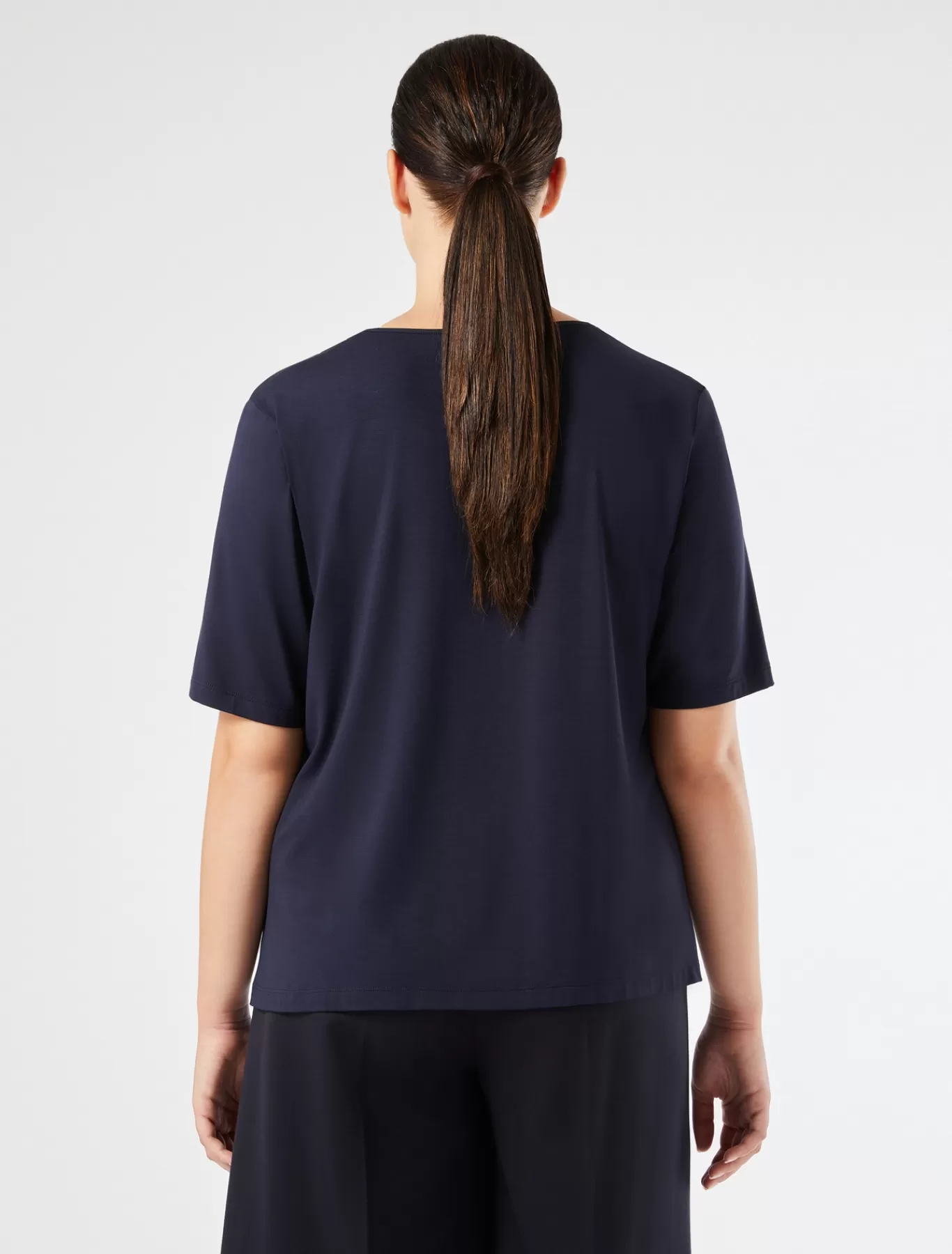 Marina Rinaldi Hauts & T-shirts | Hauts & T-shirt>T-shirt en jersey, acétate et soie BLEUMARINE