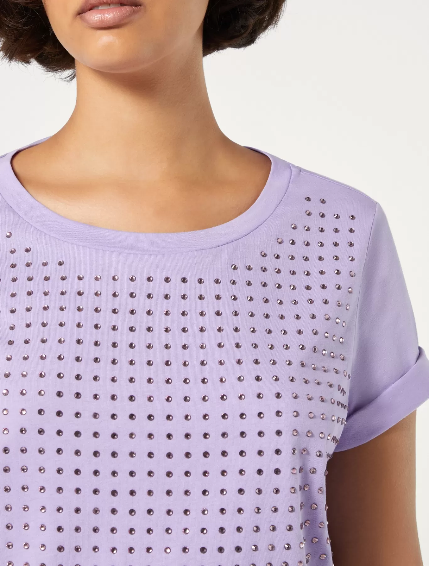 Marina Rinaldi Hauts & T-shirts | Hauts & T-shirt>T-shirt en jersey avec strass LILAS