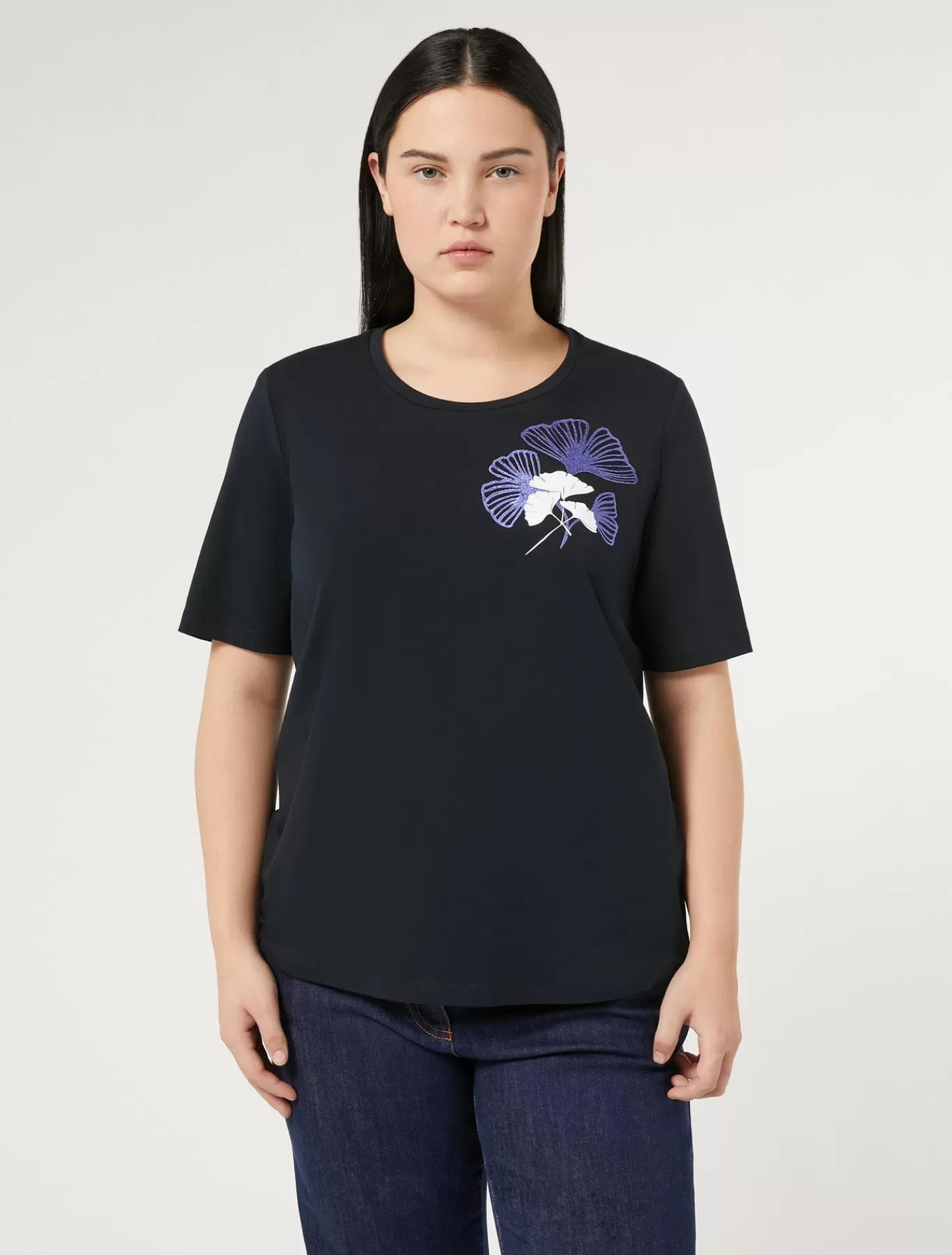 Marina Rinaldi Hauts & T-shirts | Hauts & T-shirt>T-shirt en jersey de coton stretch BLEUMARINE