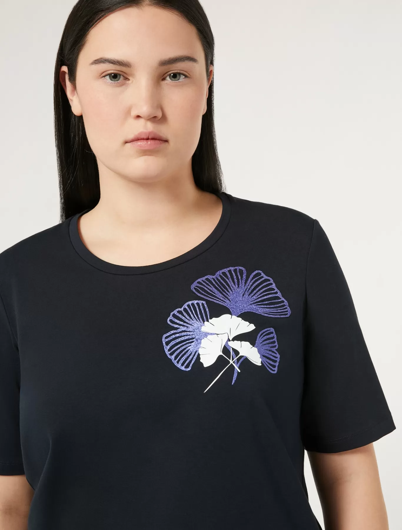 Marina Rinaldi Hauts & T-shirts | Hauts & T-shirt>T-shirt en jersey de coton stretch BLEUMARINE