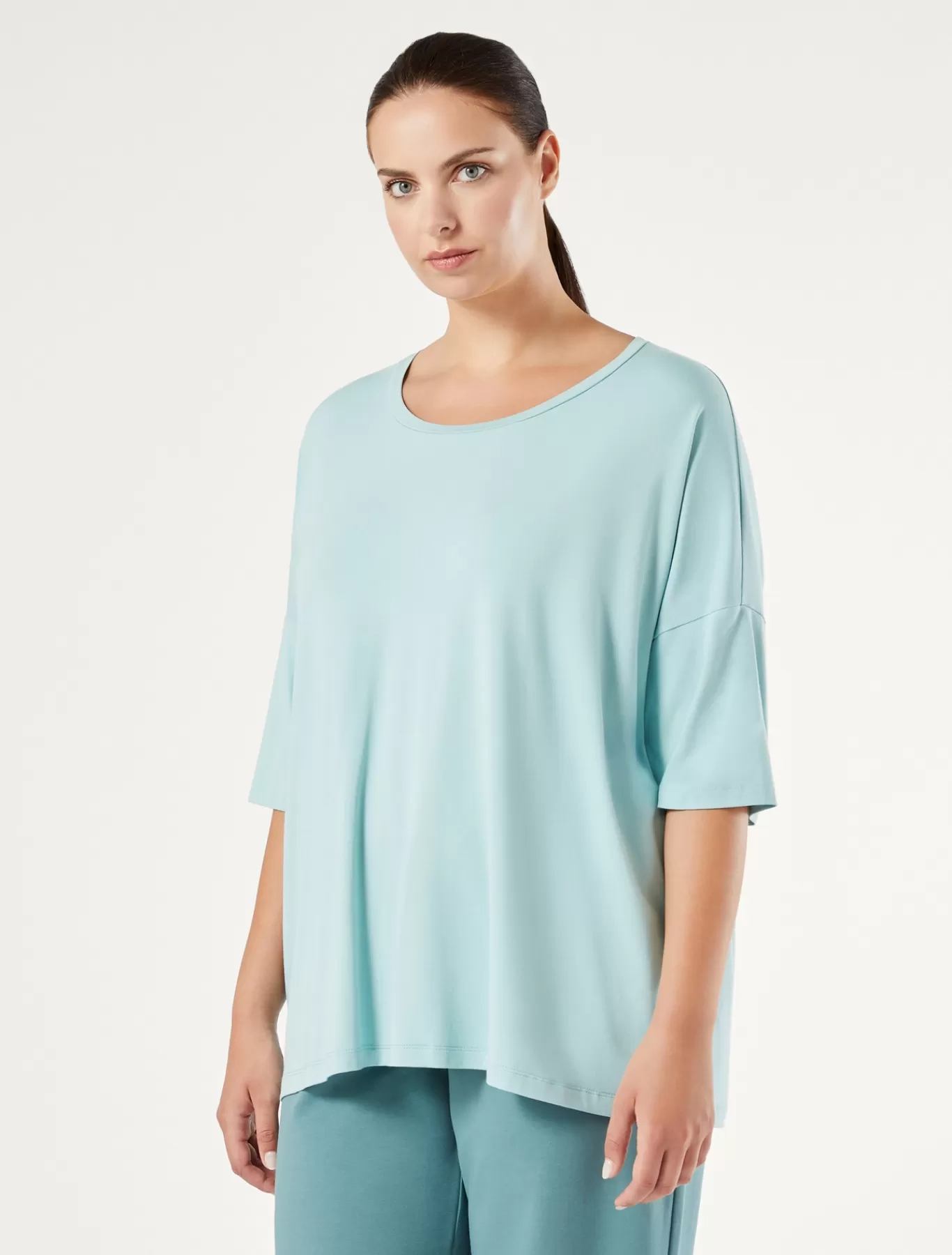 Marina Rinaldi Hauts & T-shirts | Hauts & T-shirt>T-shirt en jersey de viscose stretch VERTPASTEL