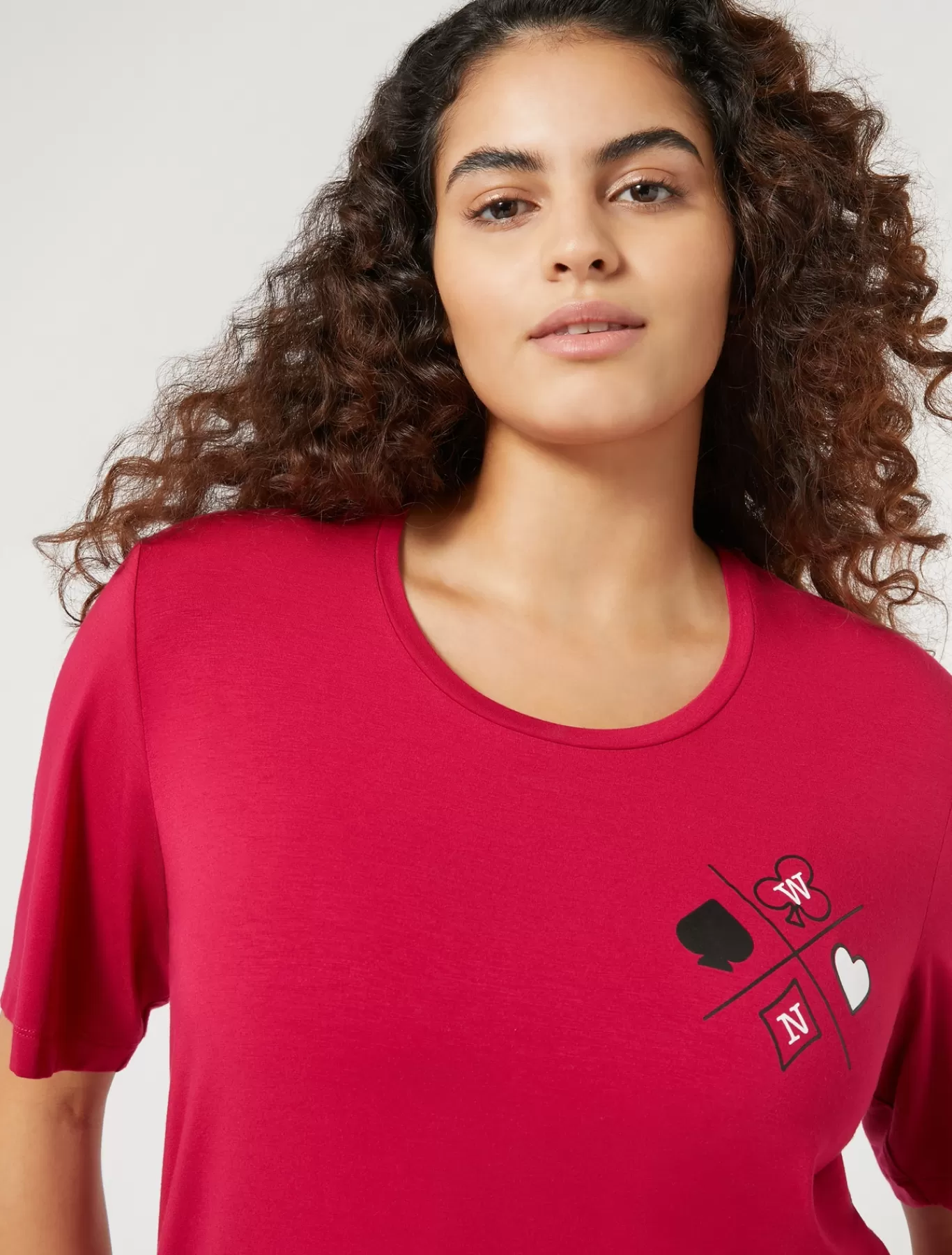 Marina Rinaldi Hauts & T-shirts | Hauts & T-shirt>T-shirt en jersey de viscose stretch ROUGE