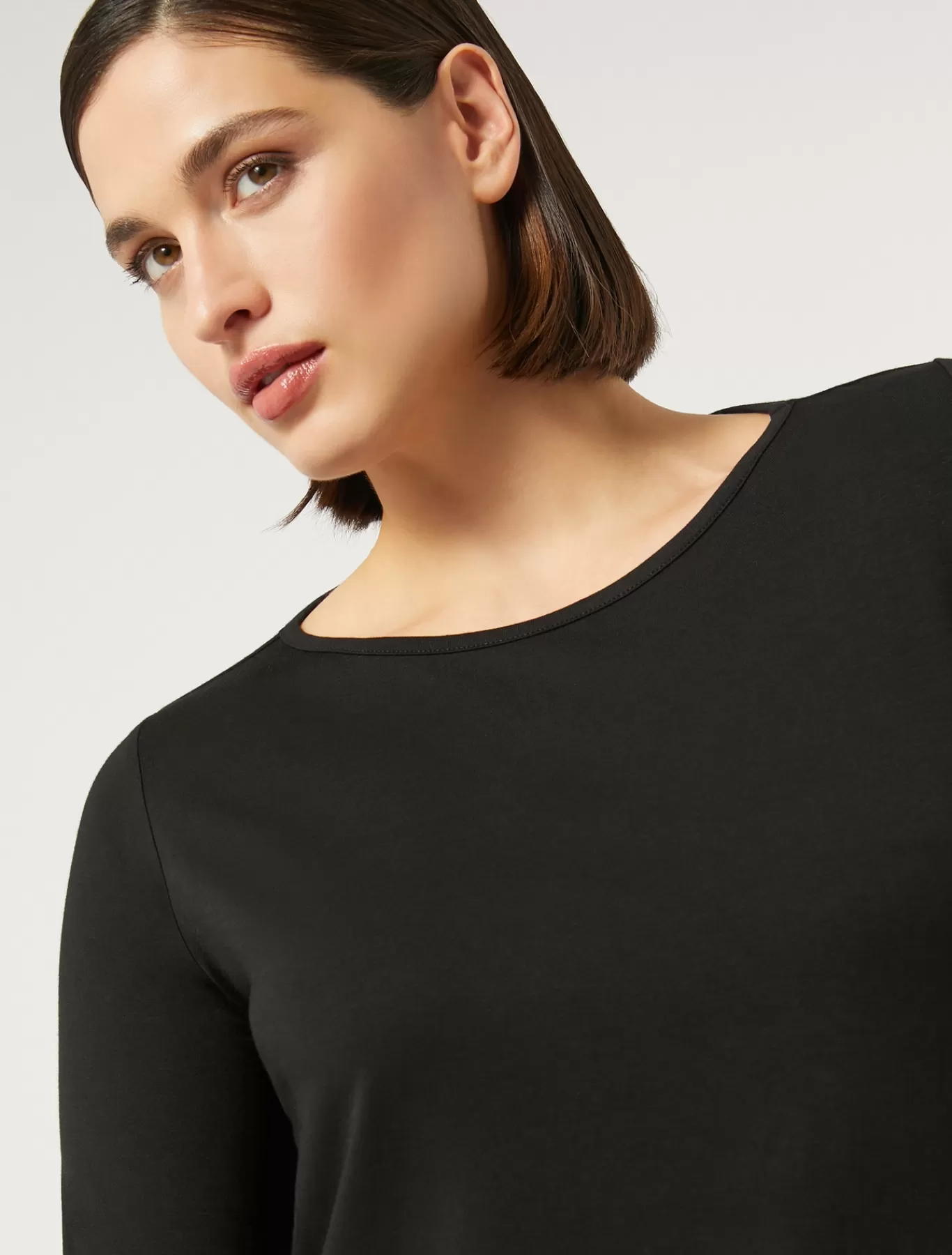 Marina Rinaldi Hauts & T-shirts | Hauts & T-shirt>T-shirt en jersey stretch NOIR