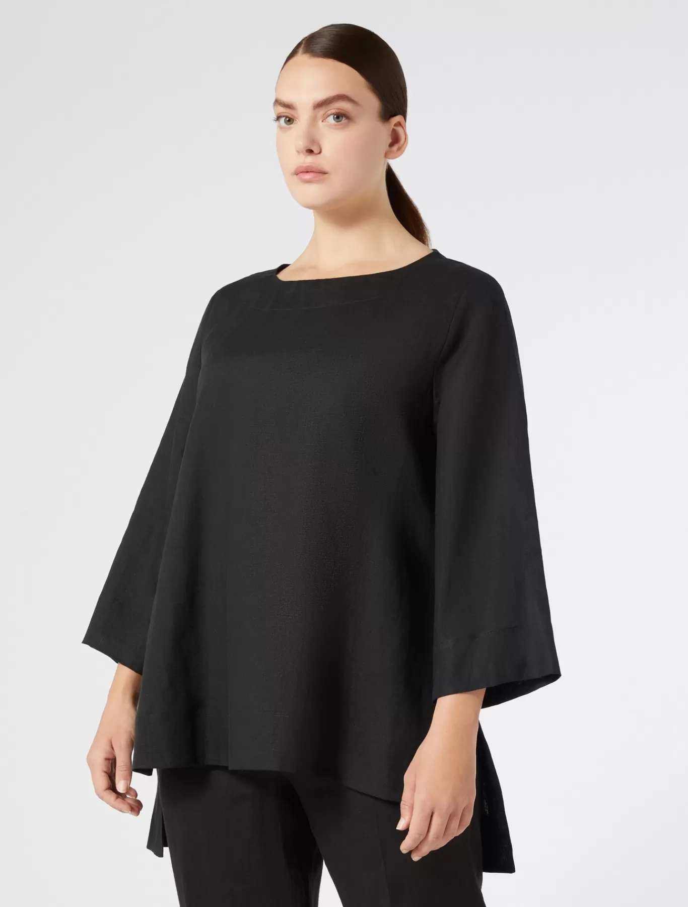 Marina Rinaldi Tuniques, Chemisiers & Blouse | Tuniques, Chemisiers & Blouses>Tunique en lin NOIR