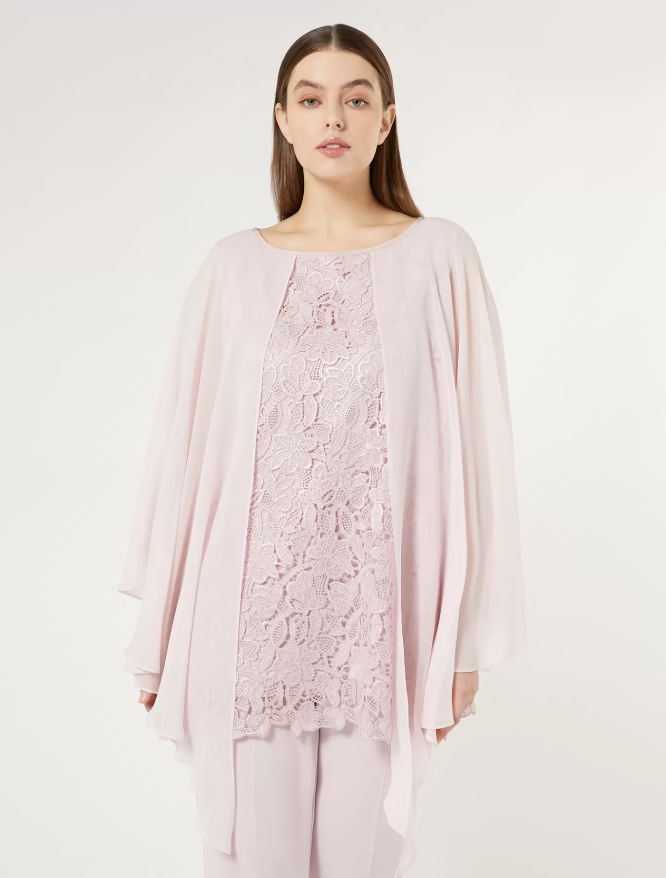 Marina Rinaldi Chemisiers | Tuniques, Chemisiers & Blouse>Tunique en macramé lamé ROSE