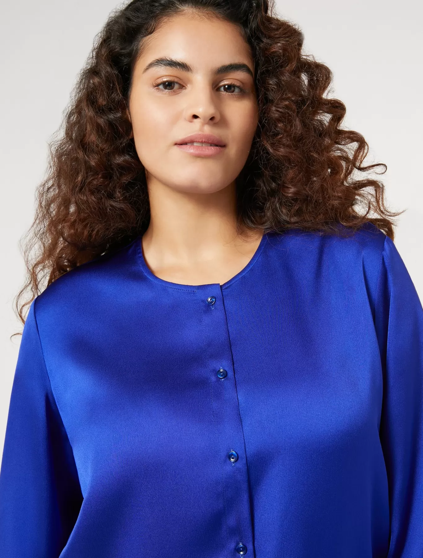 Marina Rinaldi Tuniques, Chemisiers & Blouse | Tuniques, Chemisiers & Blouses>Tunique en satin BLEUET