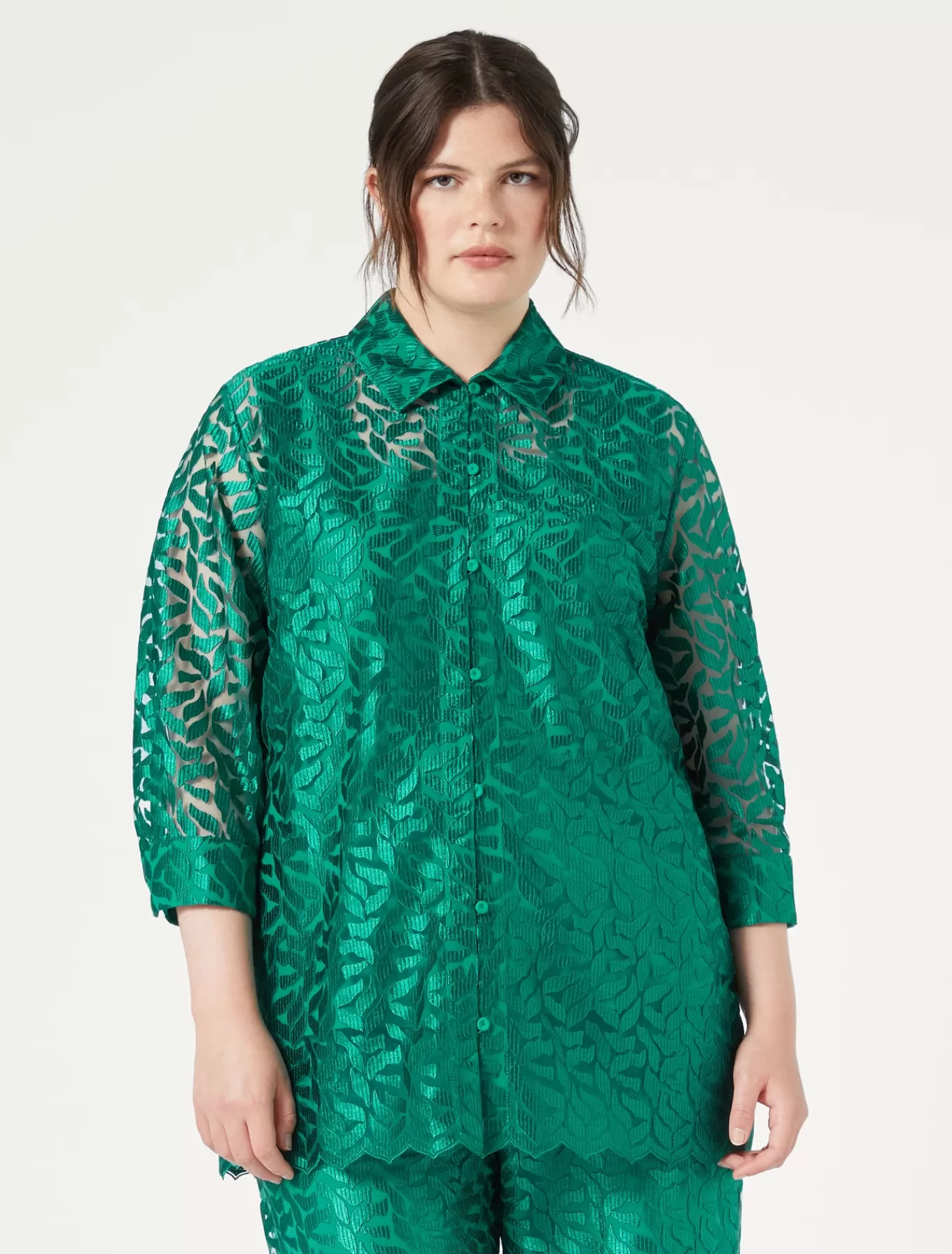 Marina Rinaldi Chemisiers | Tuniques, Chemisiers & Blouse>Tunique en tulle brodé JADE