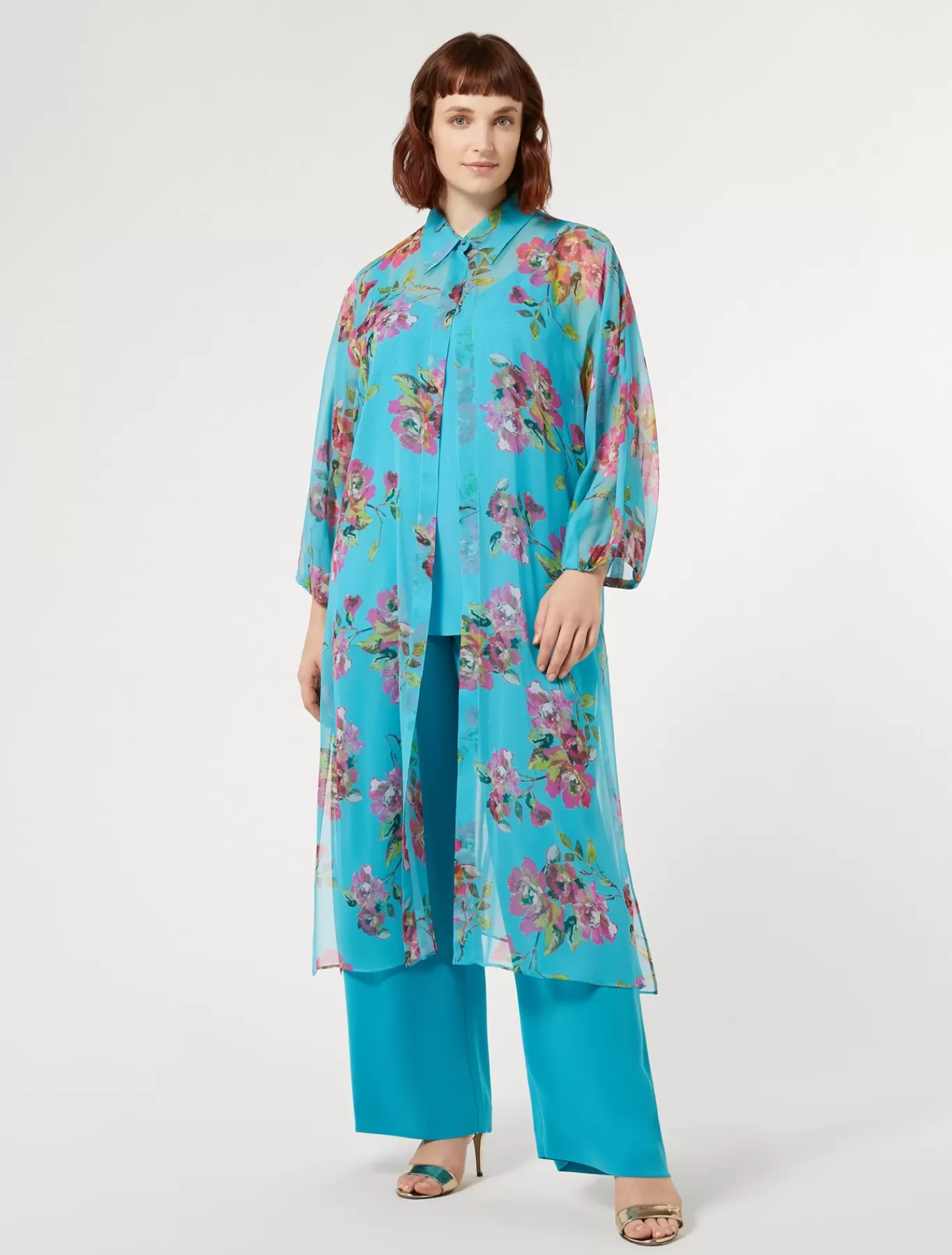 Marina Rinaldi Chemisiers | Tuniques, Chemisiers & Blouse>Tunique longue et haut TURQUOISE