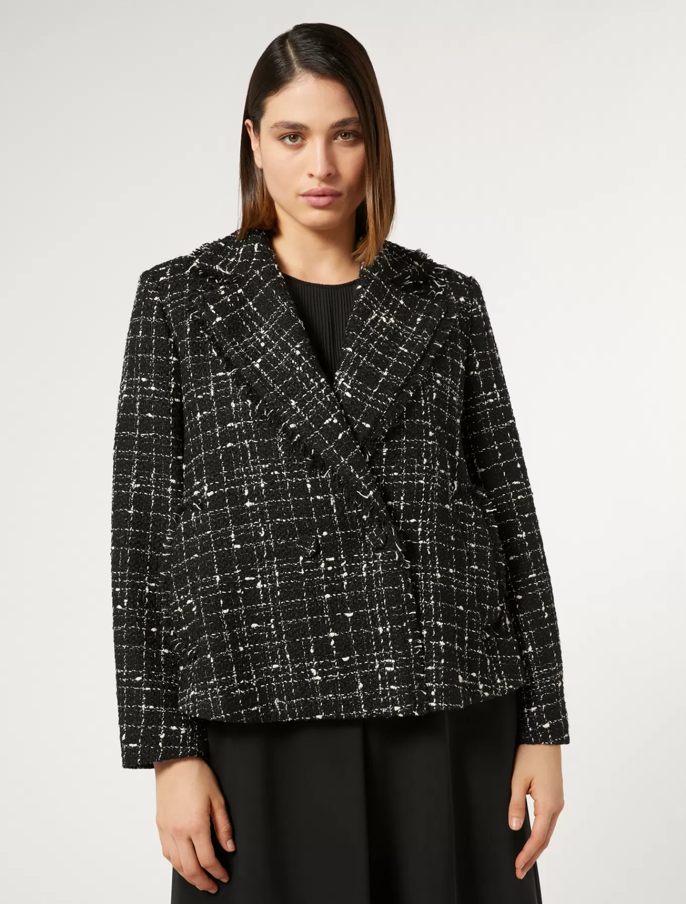 Marina Rinaldi Vestes & Blazers | Vestes & Blazers>Veste blazer à carreaux NOIR