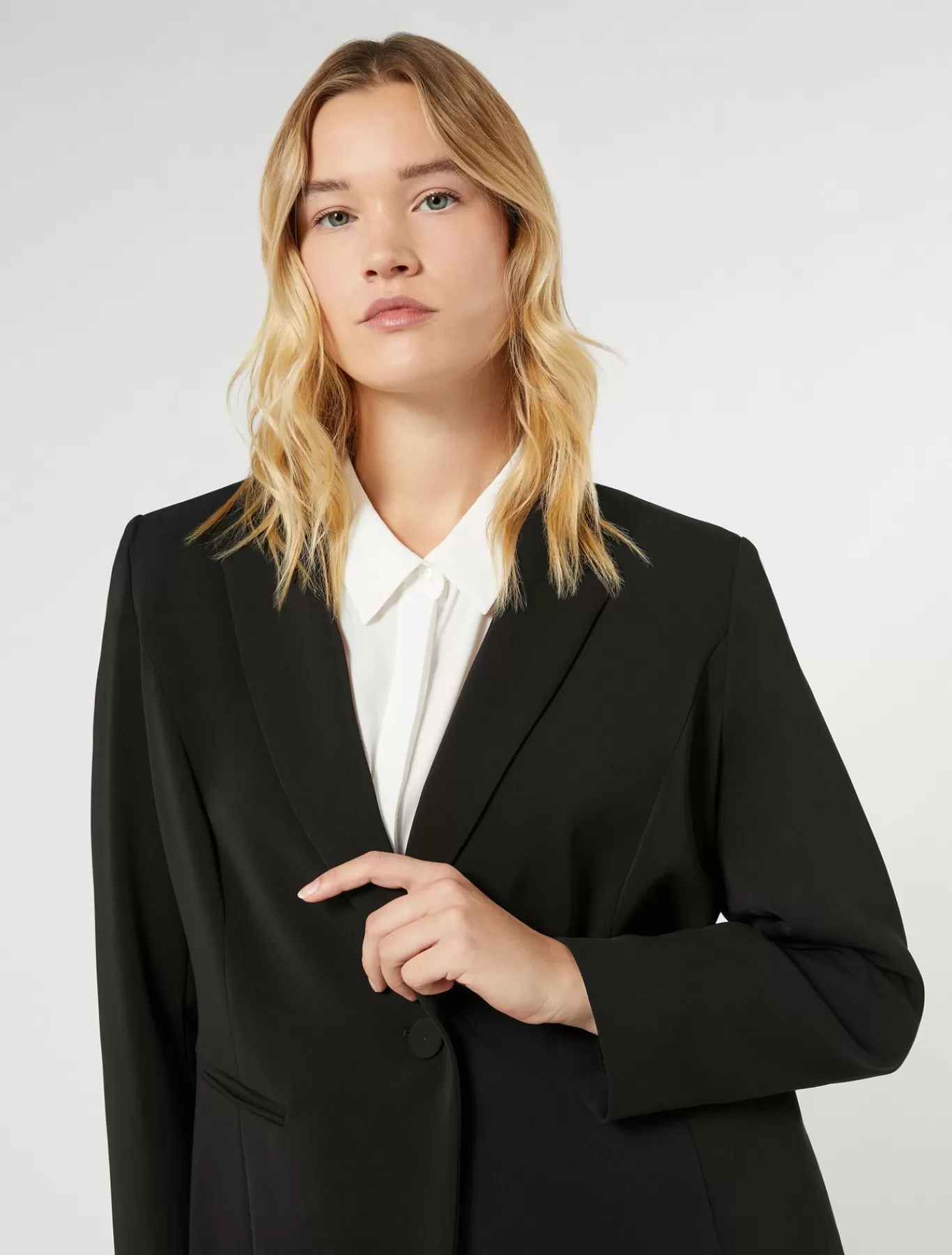 Marina Rinaldi Vestes | Vestes & Blazers>Veste blazer en cady stretch NOIR