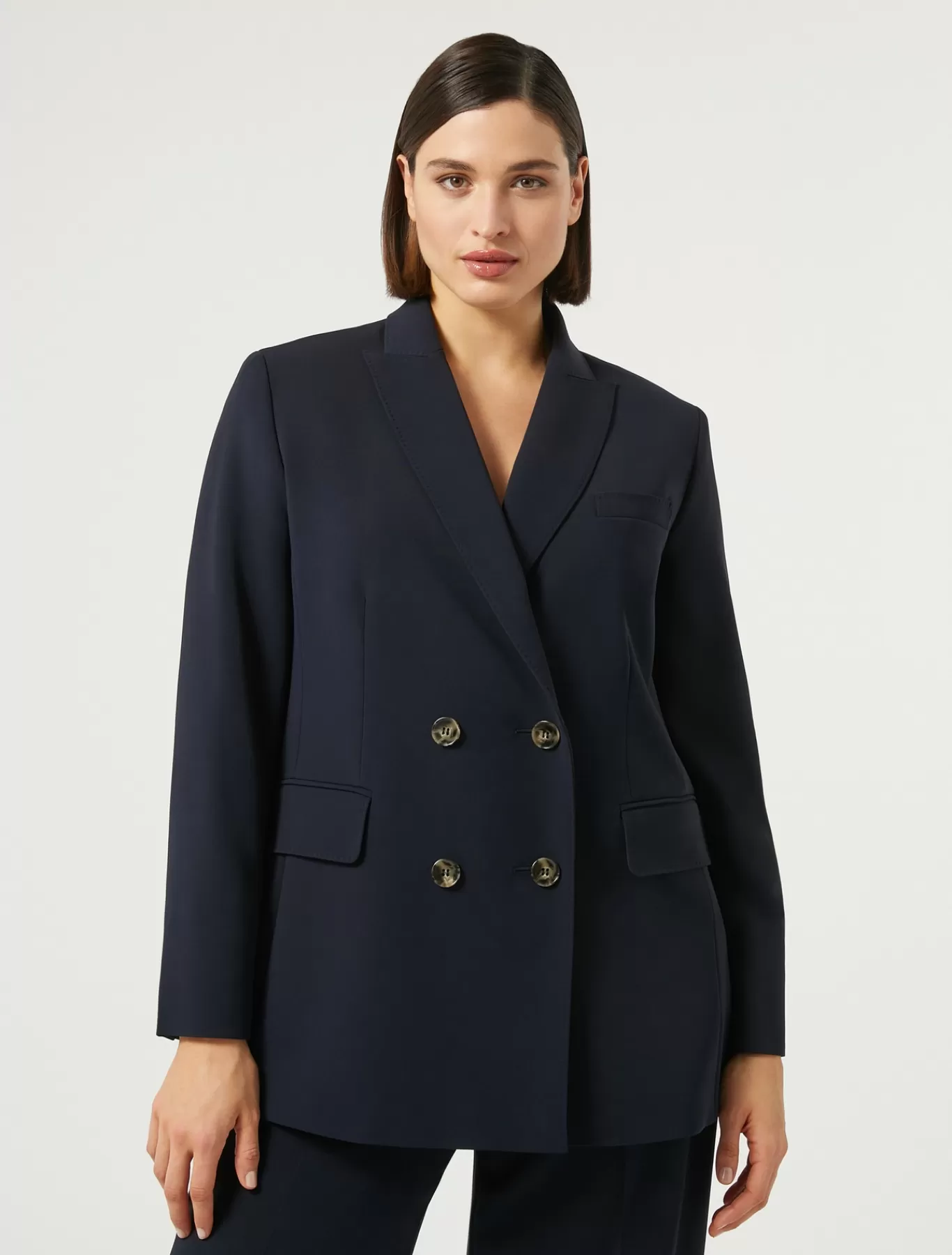 Marina Rinaldi Vestes & Blazers | Vestes & Blazers>Veste blazer en cady triacétate BLEUNUIT