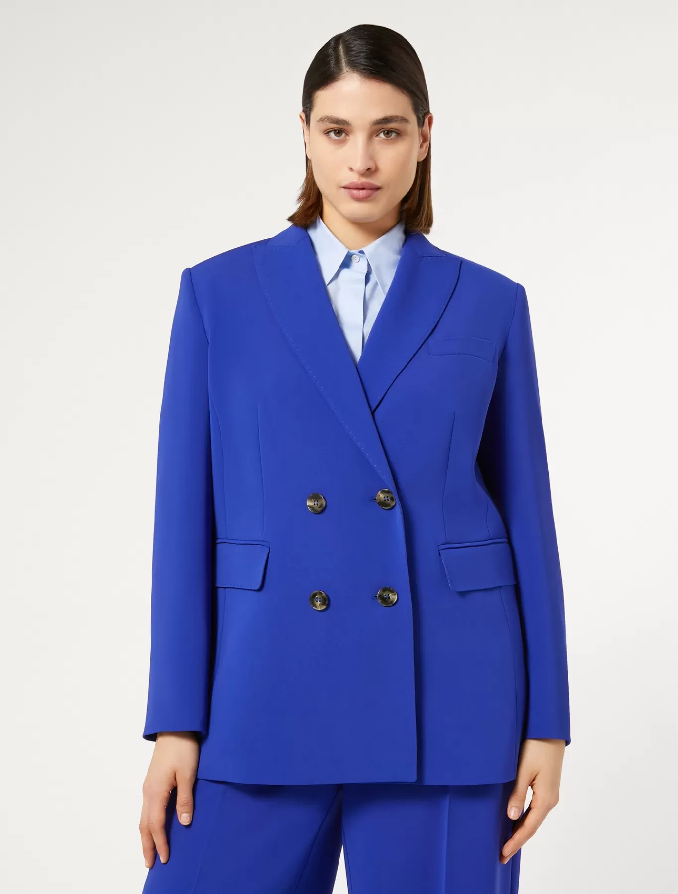 Marina Rinaldi Vestes & Blazers | Vestes & Blazers>Veste blazer en cady triacétate BLEUVIOLET