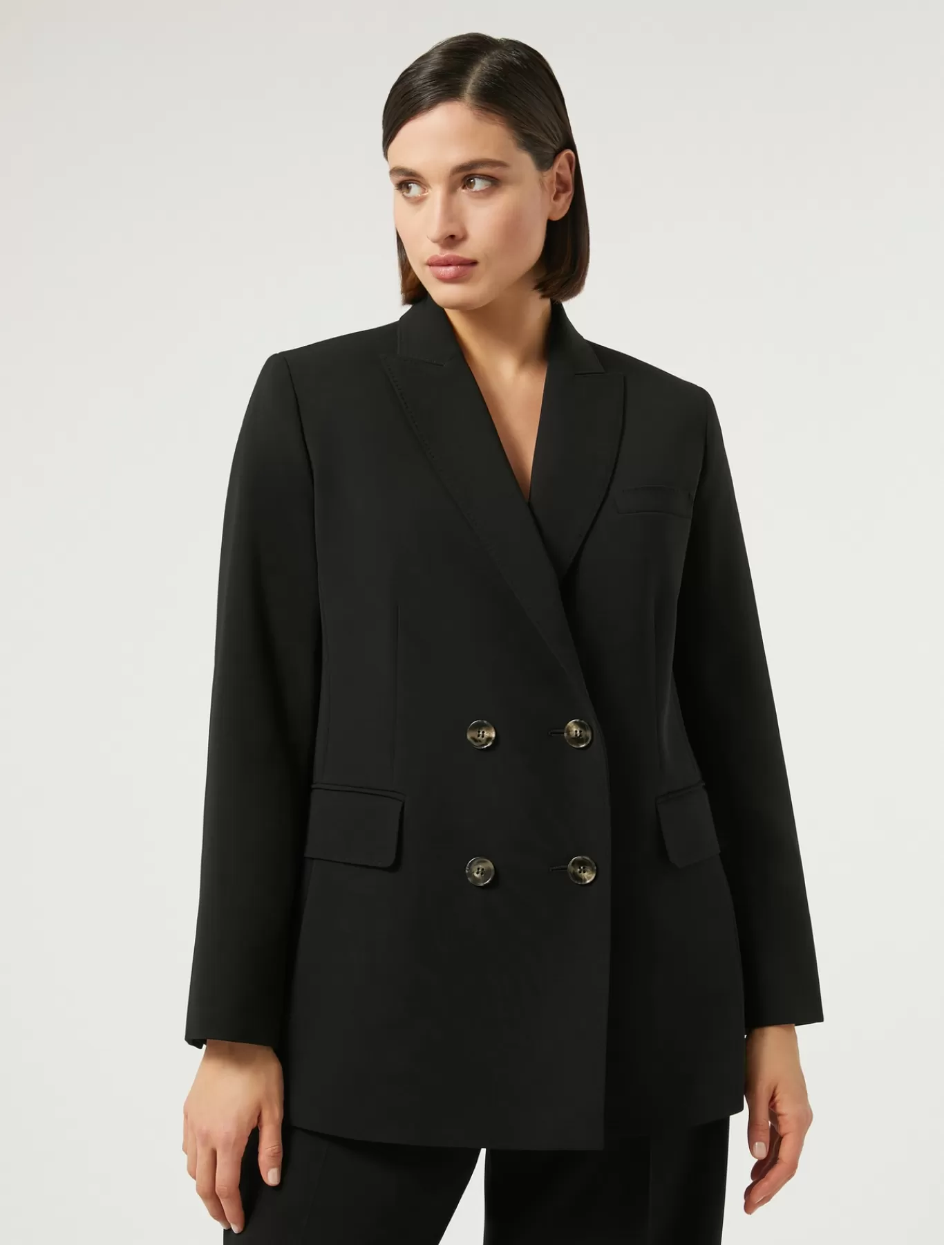 Marina Rinaldi Vestes & Blazers | Vestes & Blazers>Veste blazer en cady triacétate NOIR