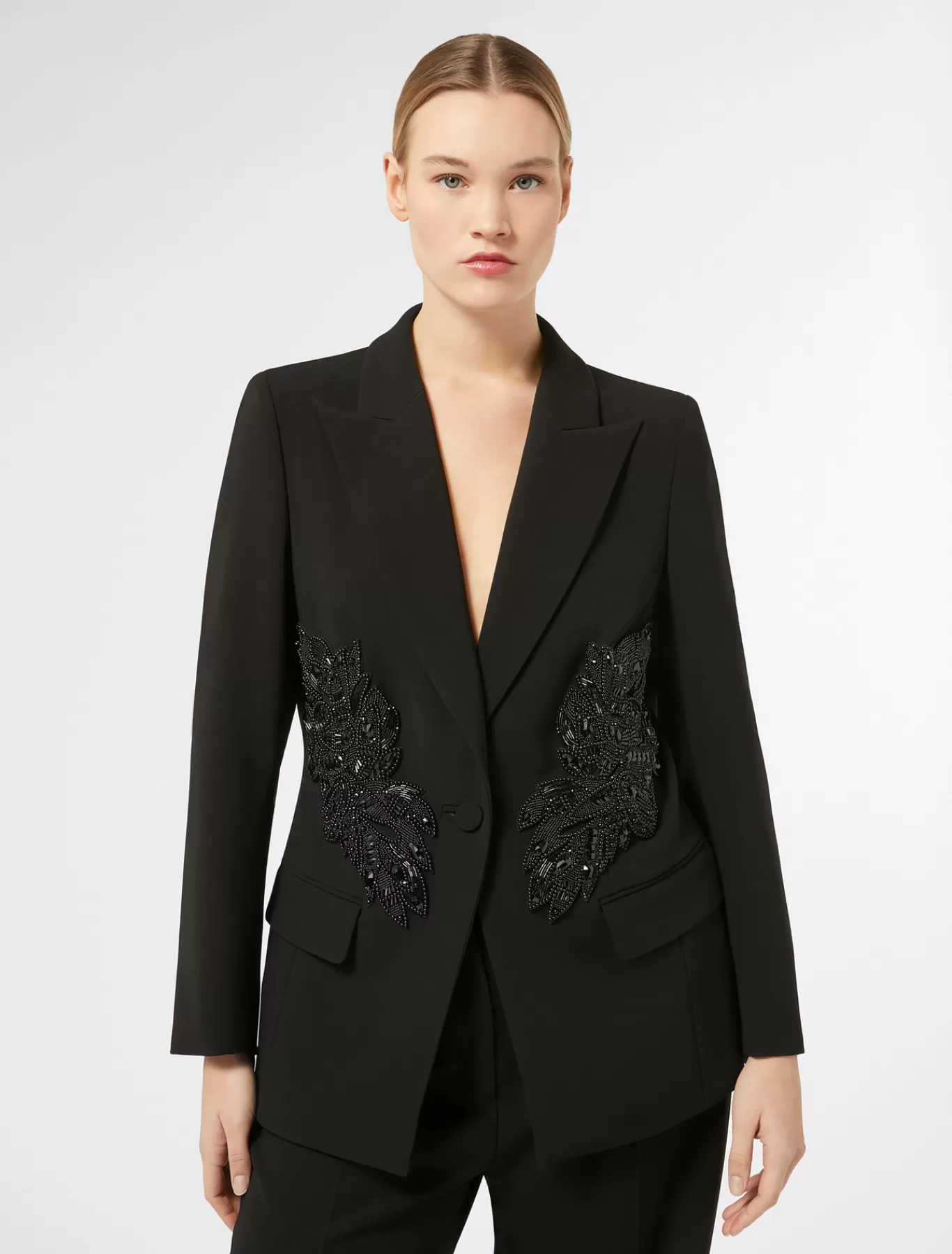 Marina Rinaldi Marina Rinaldi By Zuhair Murad>Veste blazer en cady triacétate NOIR