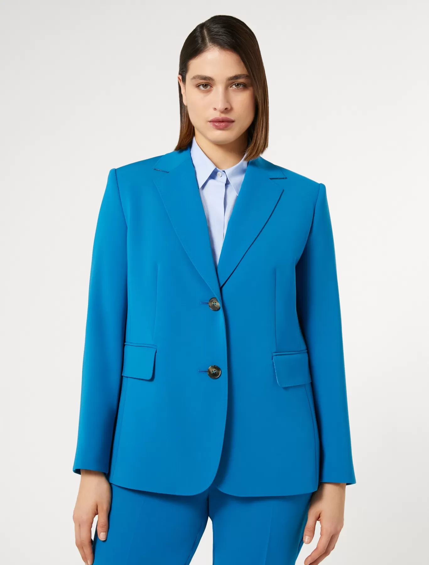 Marina Rinaldi Vestes & Blazers | Vestes & Blazers>Veste blazer en cady triacétate TURQUOISE