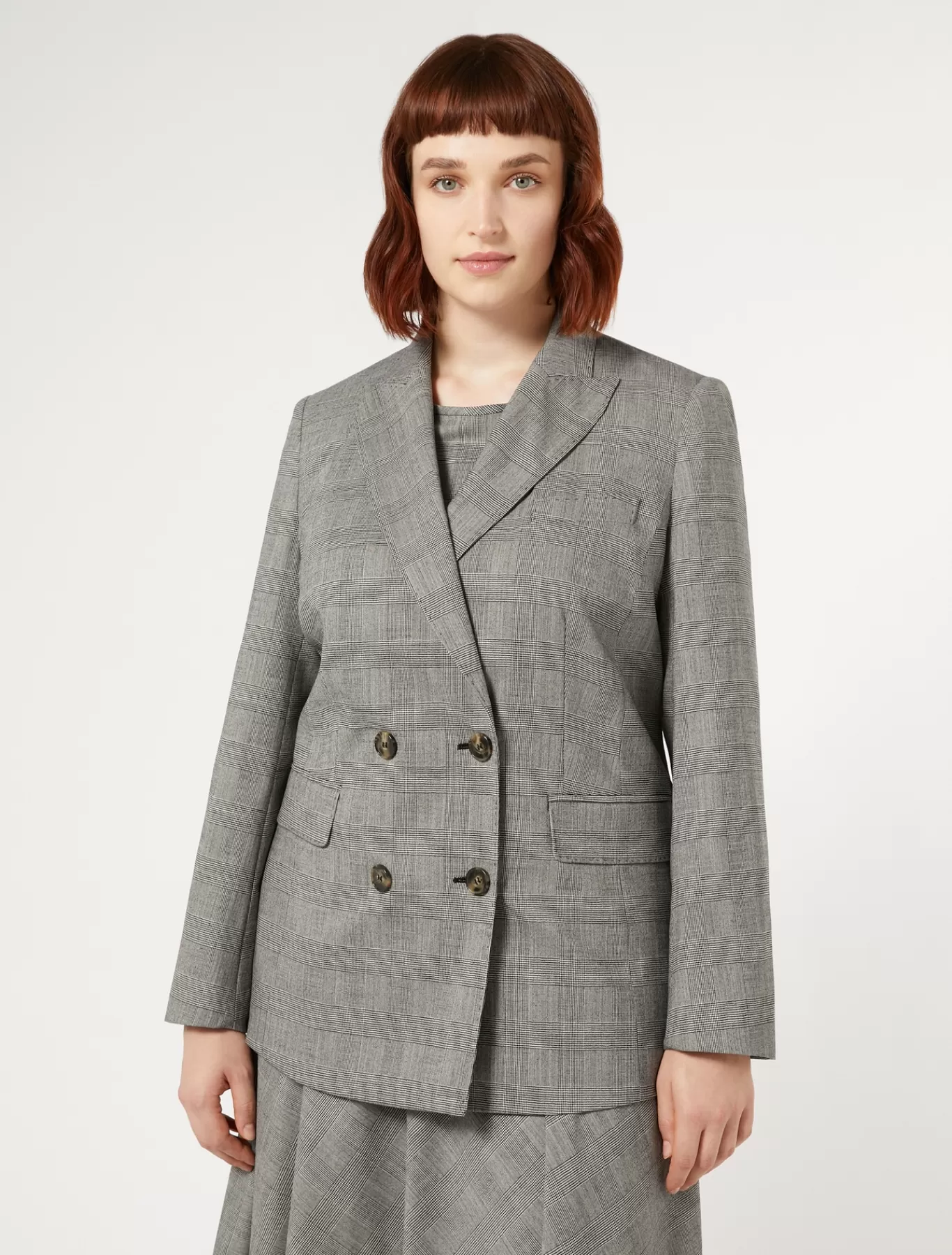 Marina Rinaldi Vestes & Blazers | Vestes & Blazers>Veste blazer en laine foulée NOIRBLANC