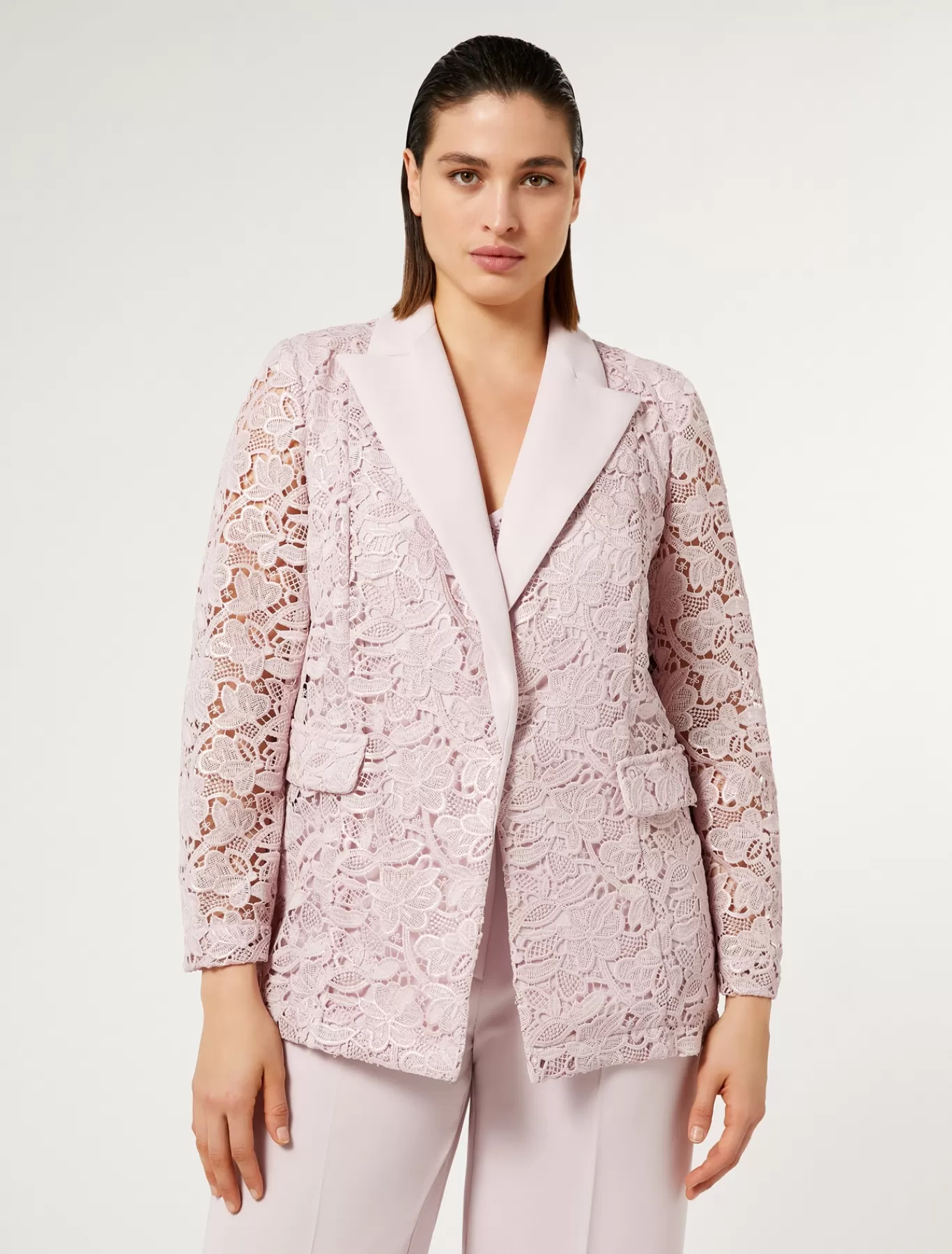 Marina Rinaldi Vestes | Collection Elegante>Veste blazer en macramé lamé ROSE