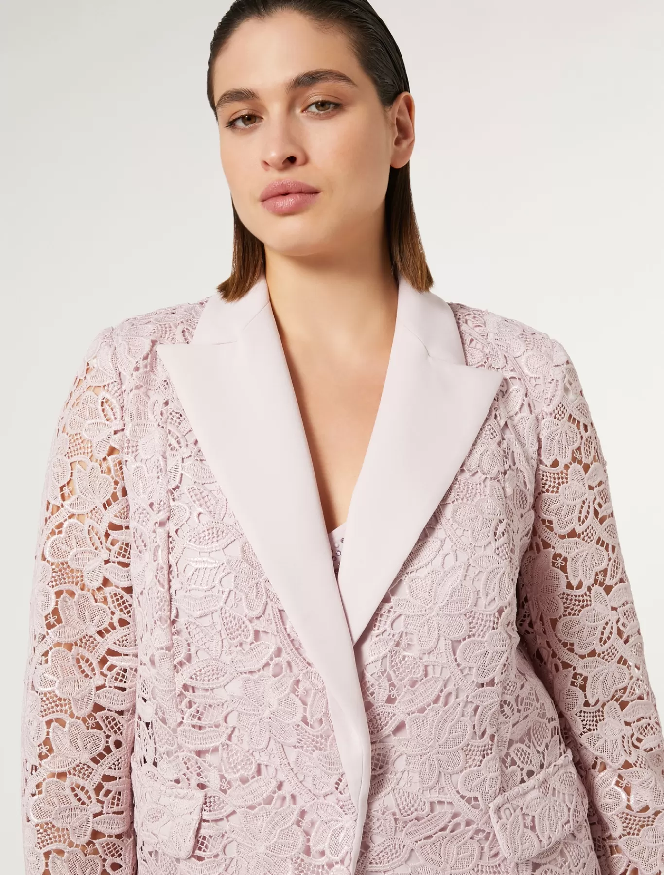 Marina Rinaldi Vestes | Collection Elegante>Veste blazer en macramé lamé ROSE