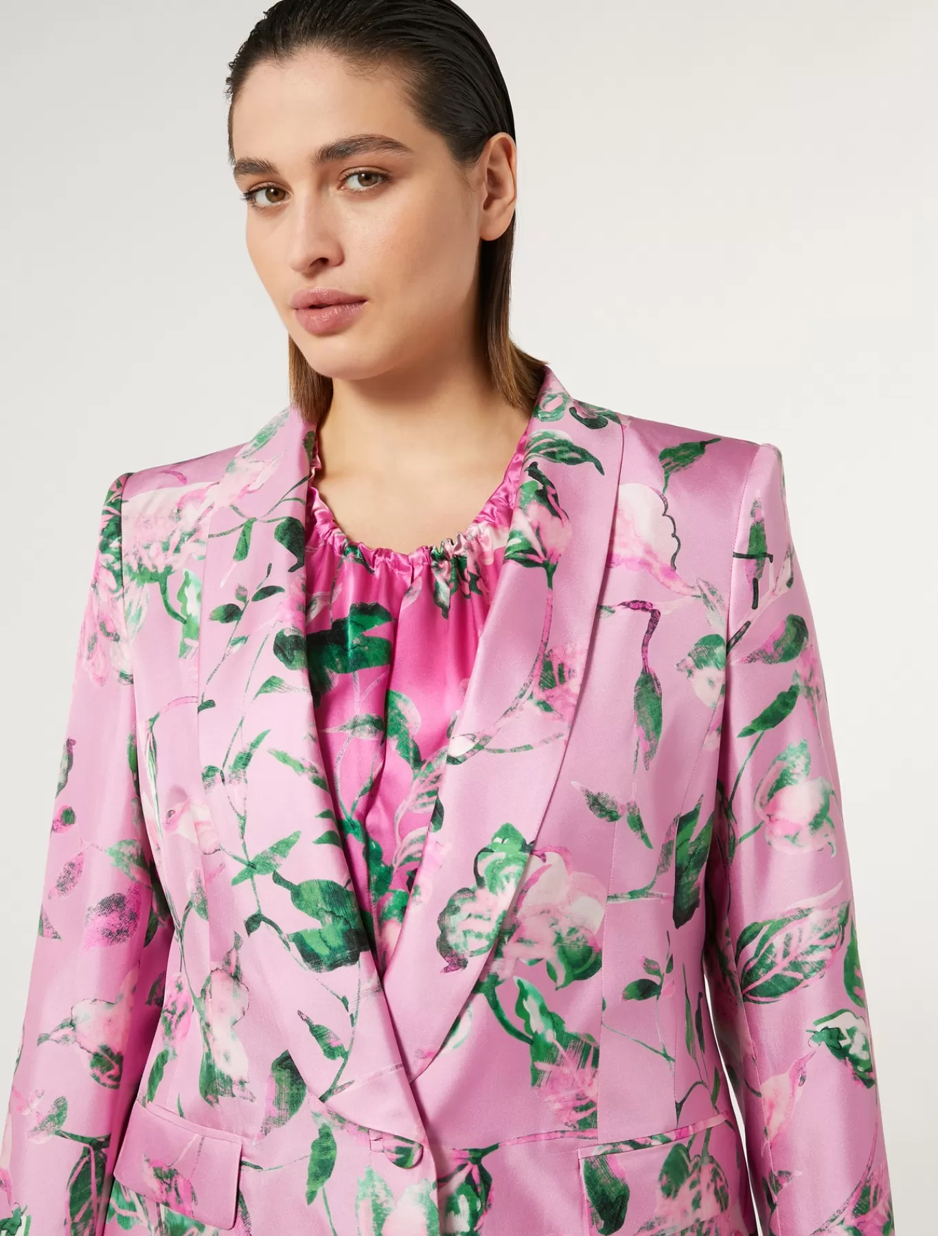 Marina Rinaldi Vestes | Vestes & Blazers>Veste blazer en soie ROSE