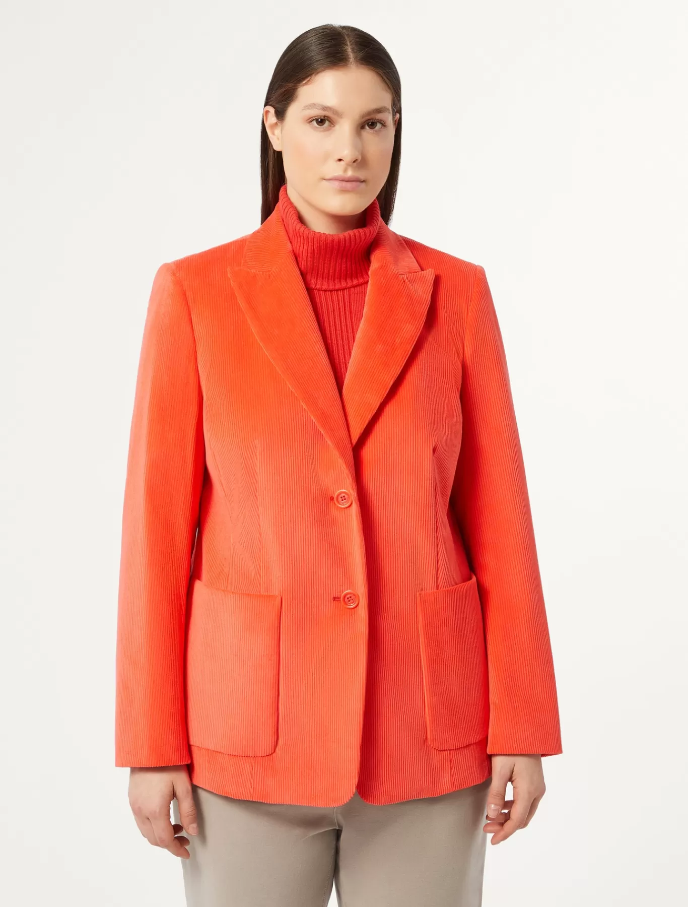 Marina Rinaldi Vestes & Blazers | Vestes & Blazers>Veste blazer en velours CORAIL