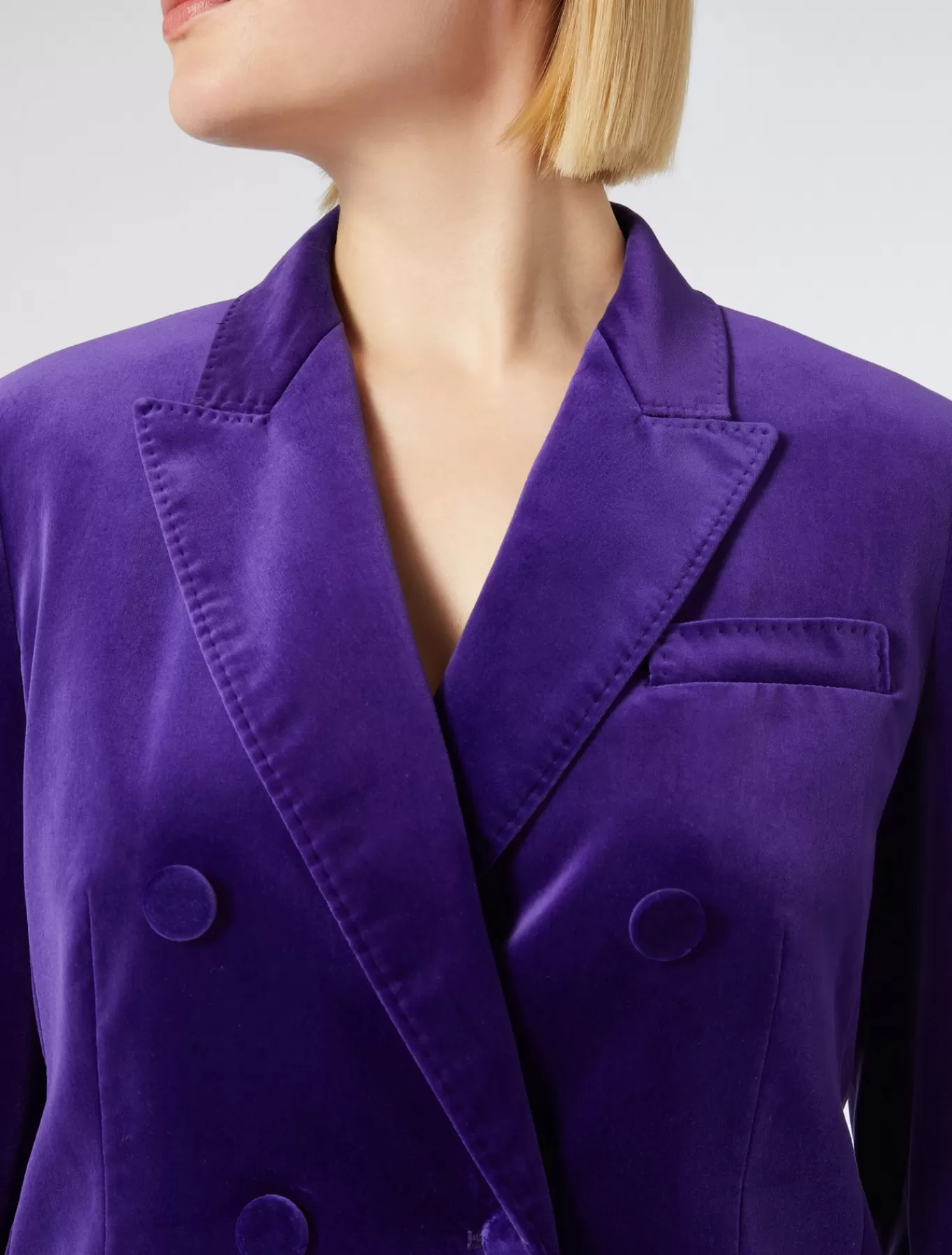 Marina Rinaldi Vestes & Blazers | Vestes & Blazers>Veste blazer en velours VIOLET