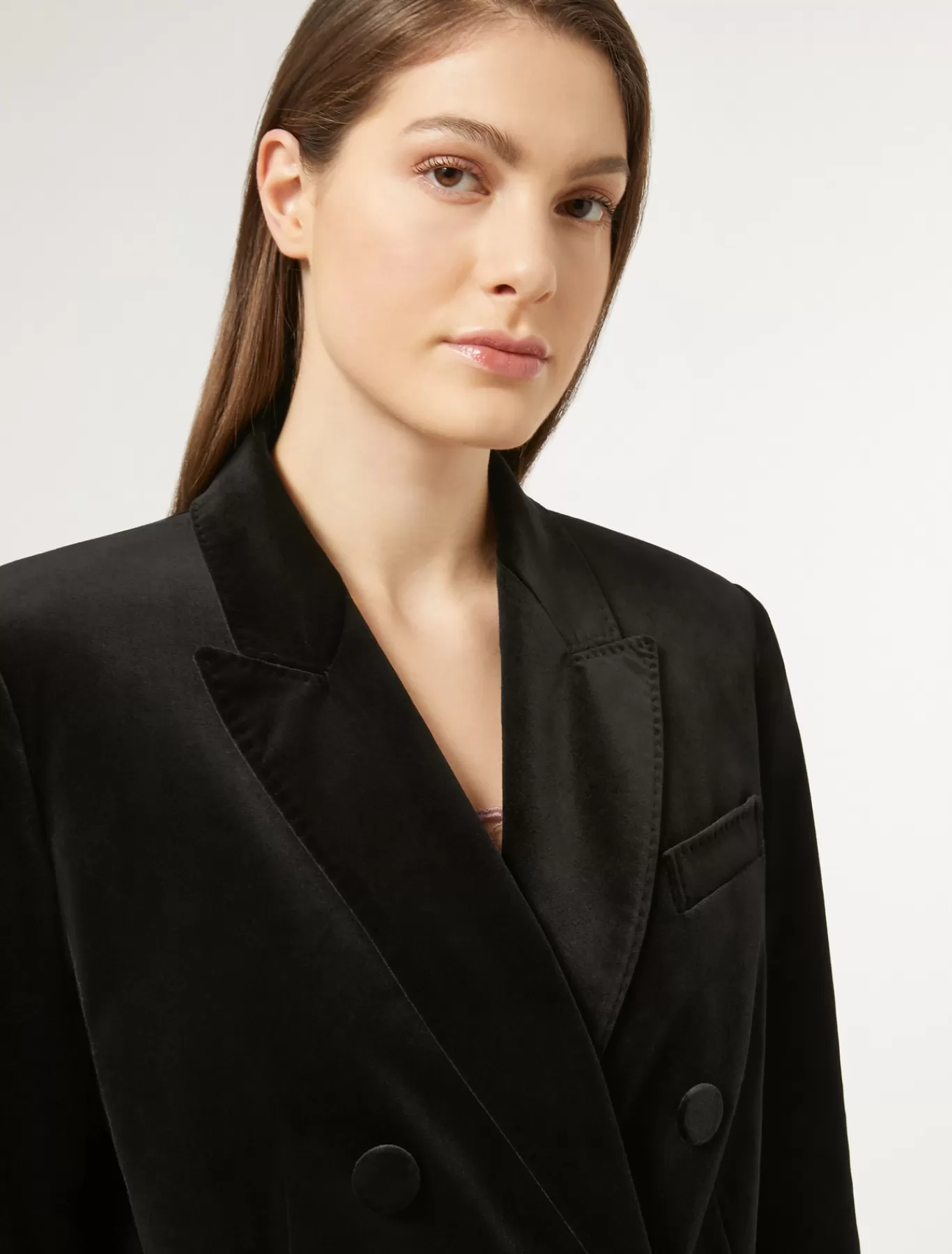 Marina Rinaldi Vestes & Blazers | Vestes & Blazers>Veste blazer en velours NOIR