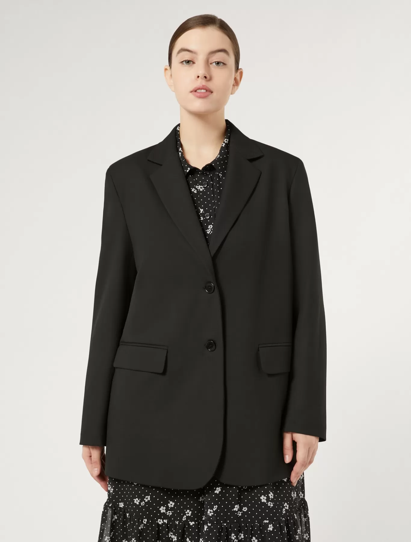 Marina Rinaldi Vestes & Blazers | Vestes & Blazers>Veste blazer en viscose mélangée NOIR