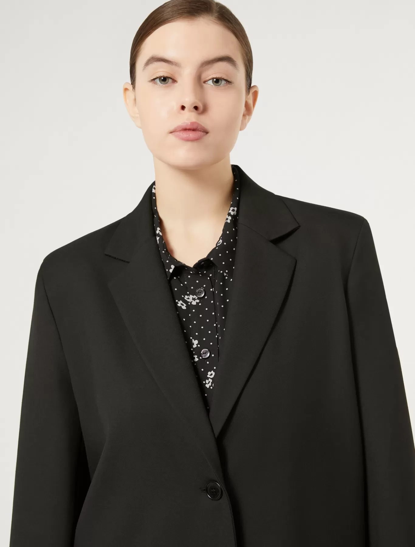 Marina Rinaldi Vestes & Blazers | Vestes & Blazers>Veste blazer en viscose mélangée NOIR