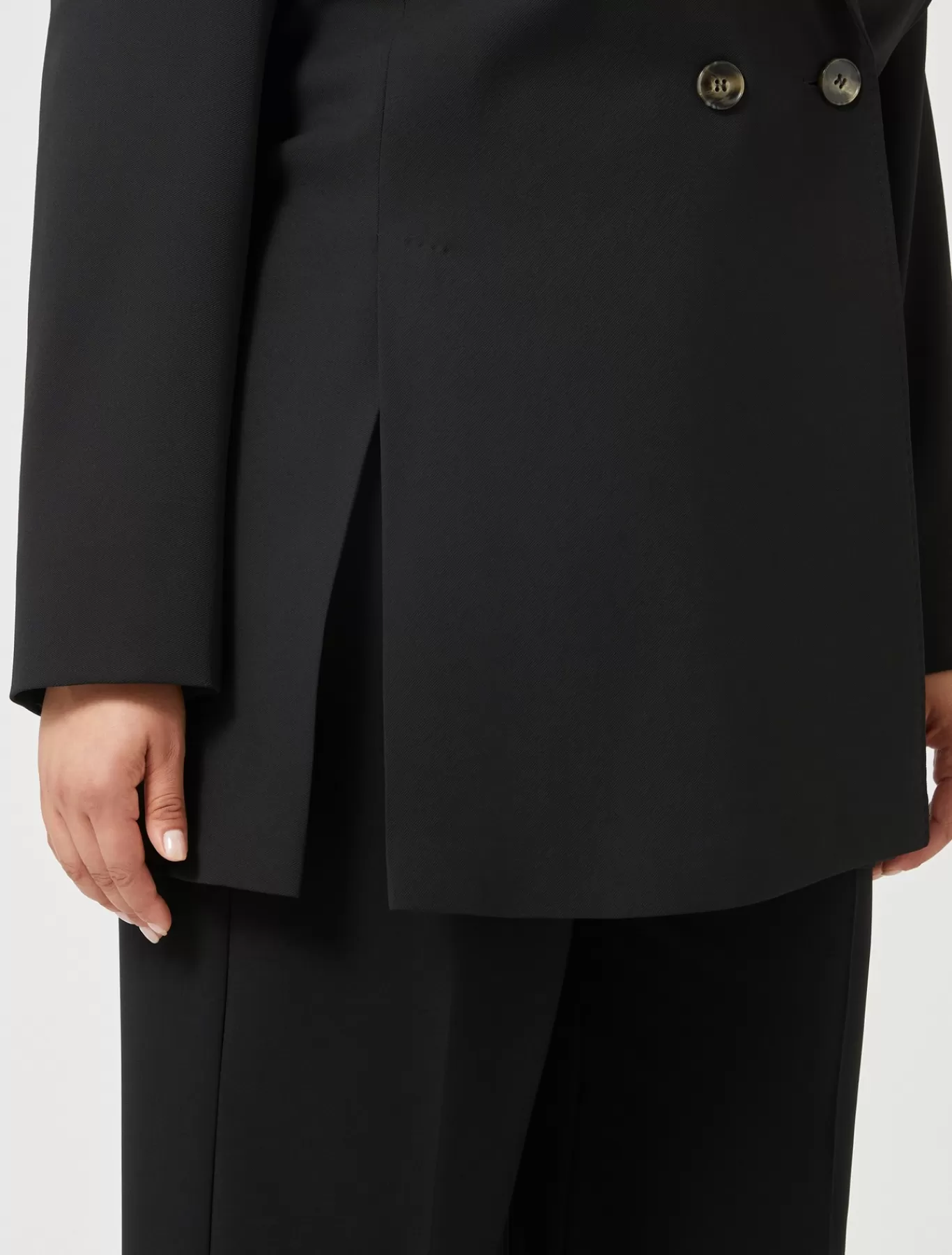 Marina Rinaldi Vestes & Blazers | Vestes & Blazers>Veste en crêpe de satin de laine NOIR