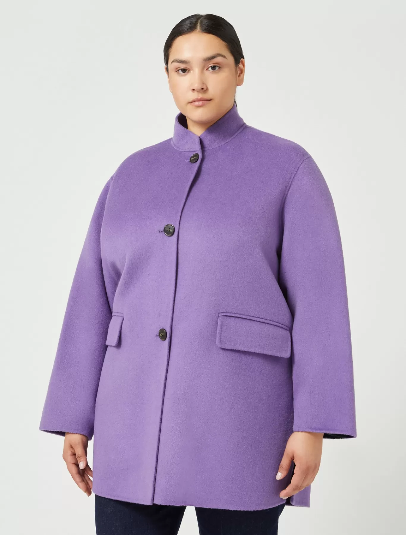 Marina Rinaldi Manteaux & Imperméables | Manteaux & Imperméables>Veste en double laine VIOLET