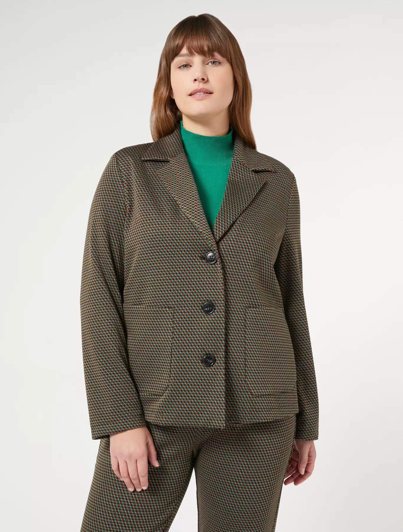 Marina Rinaldi Vestes & Blazers | Vestes & Blazers>Veste en jersey jacquard CAFE