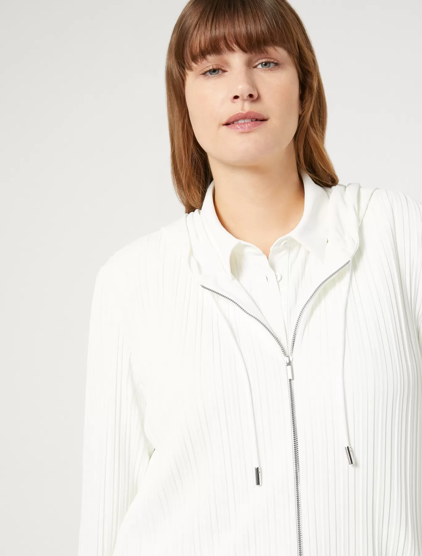 Marina Rinaldi Vestes & Blazers | Vestes & Blazers>Veste en jersey plissé BLANC