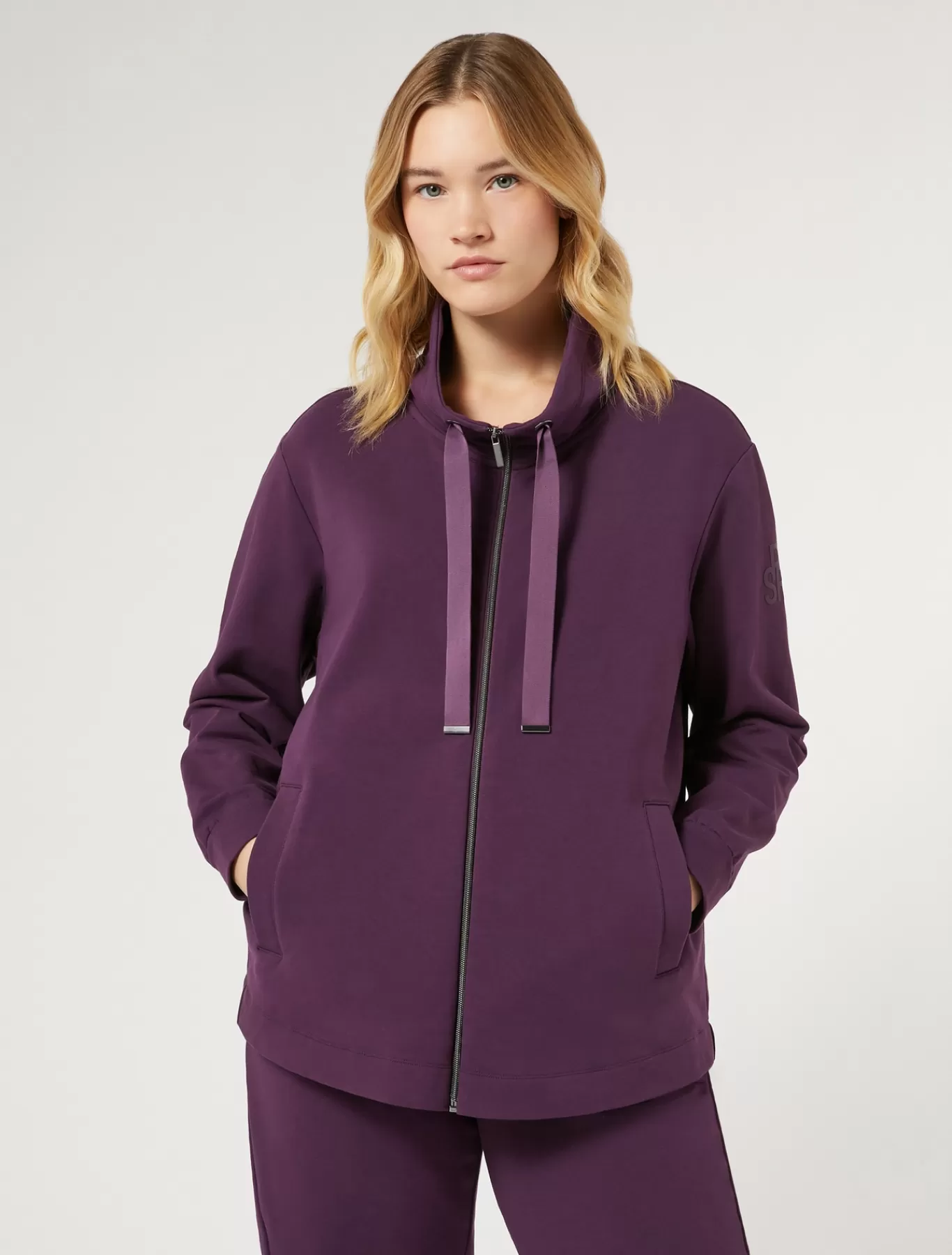 Marina Rinaldi Vestes & Blazers | Vestes & Blazers>Veste en molleton de coton VIOLET