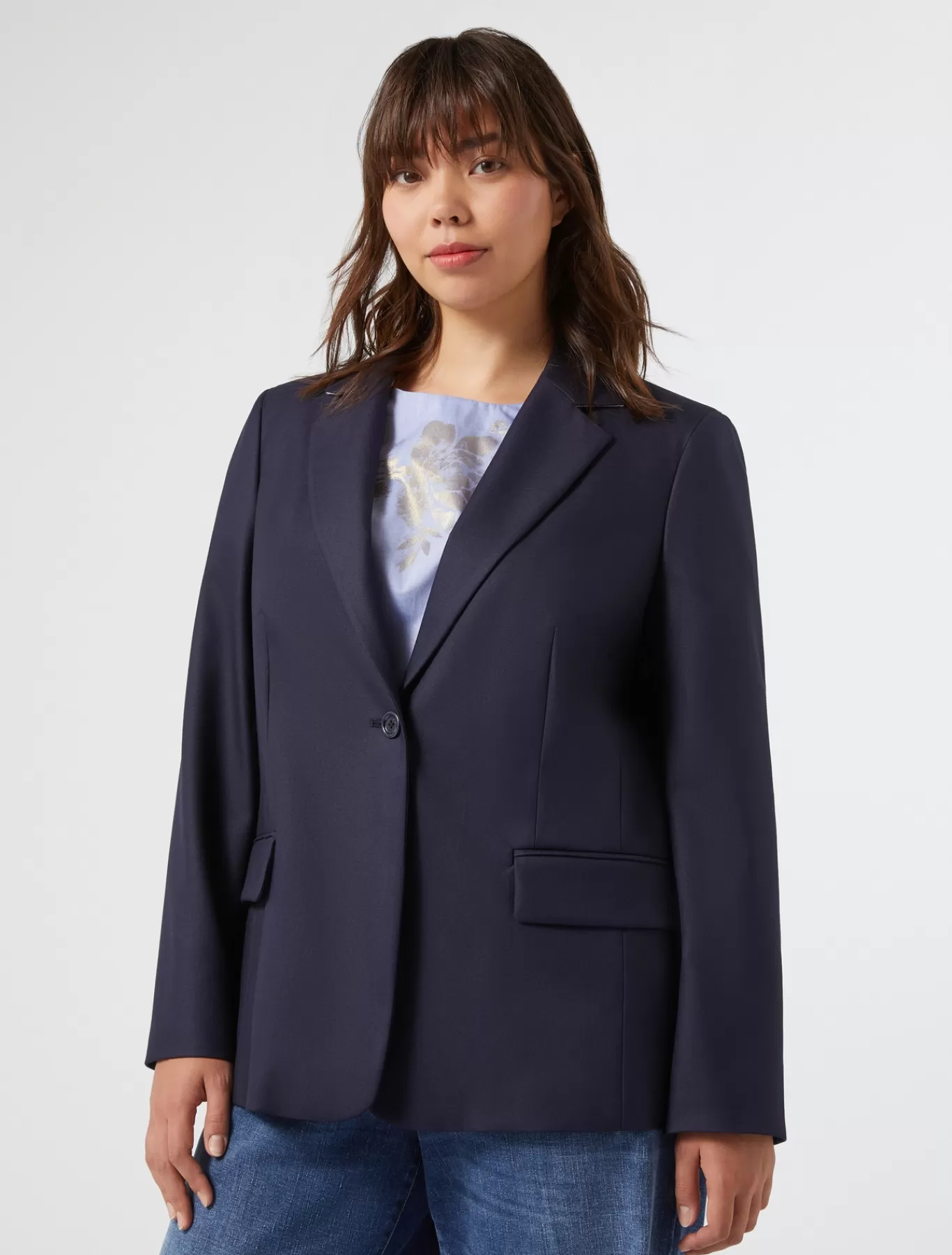 Marina Rinaldi Vestes & Blazers | Vestes & Blazers>Veste en sergé de viscose mélangée BLEU