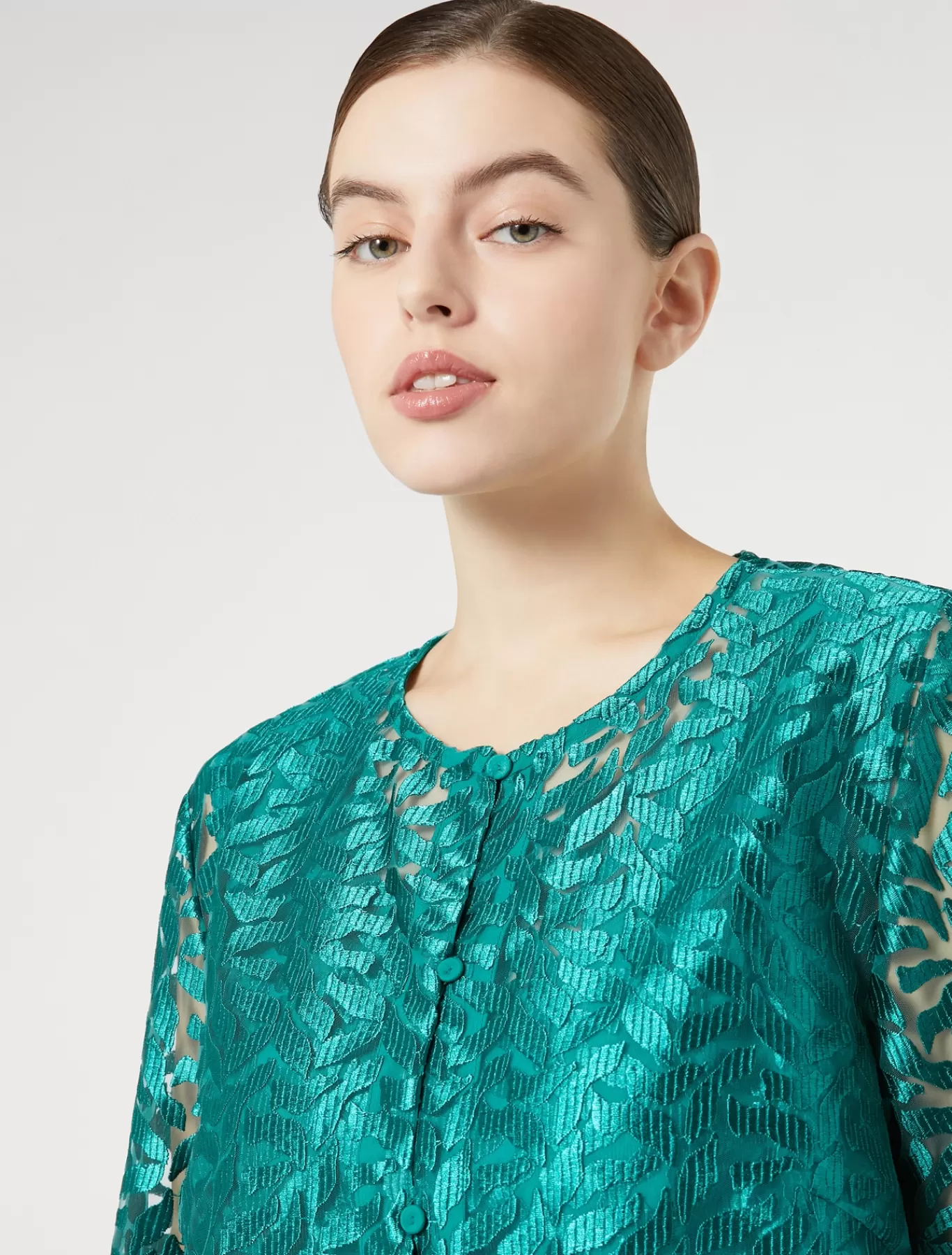 Marina Rinaldi Vestes | Sélection Élégante>Veste en tulle brodé JADE